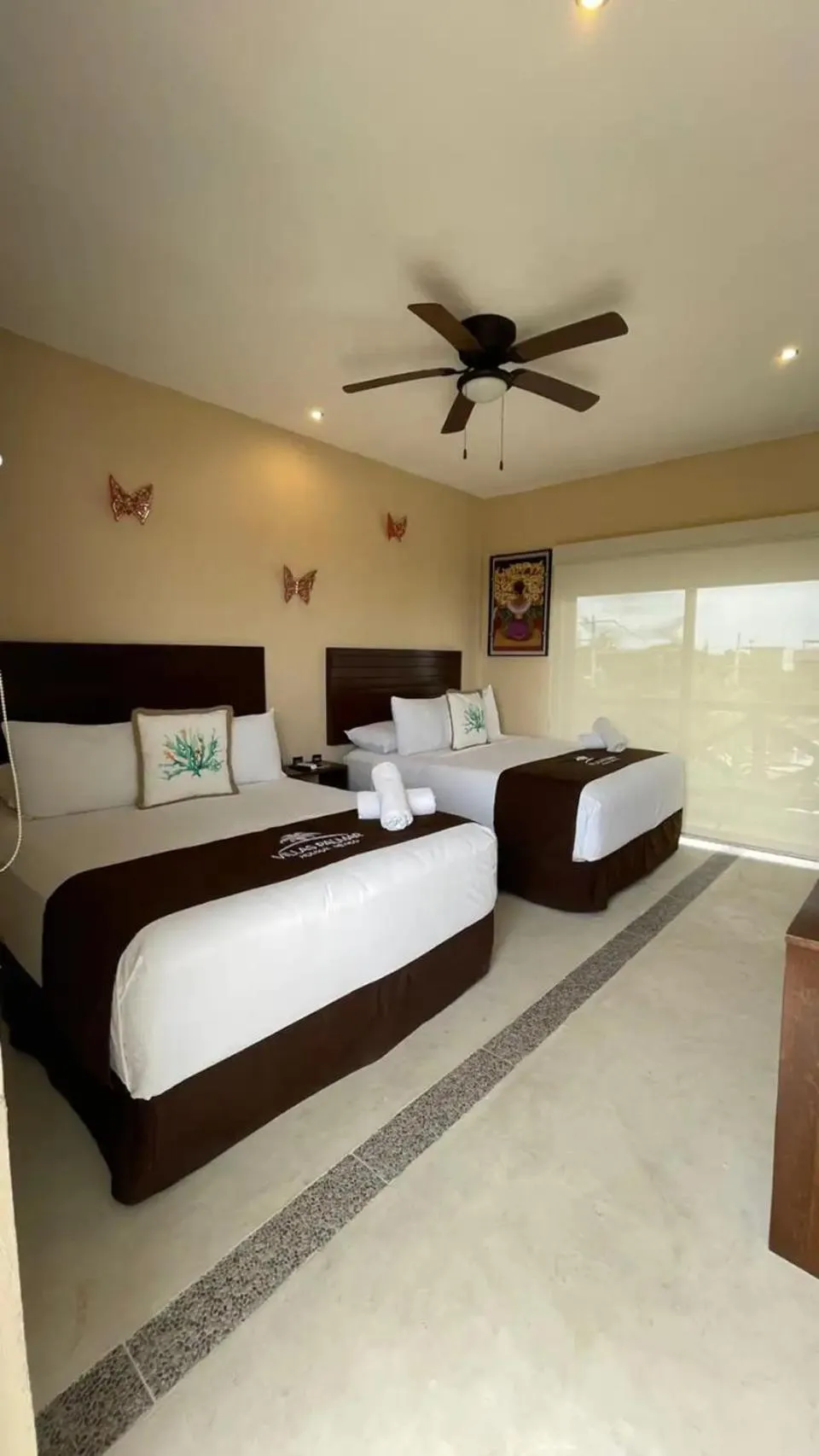 Bed in Villas Palmar Holbox