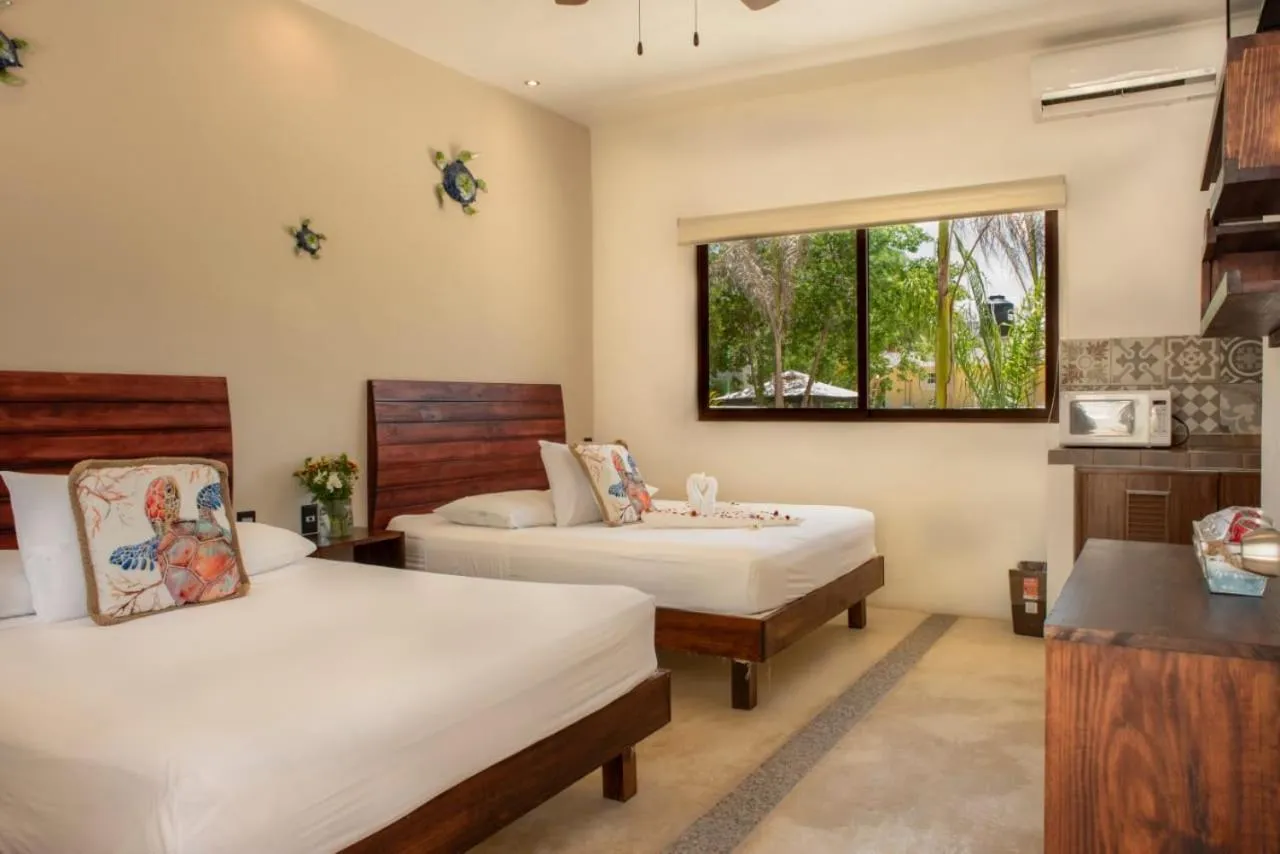 Bed in Villas Palmar Holbox