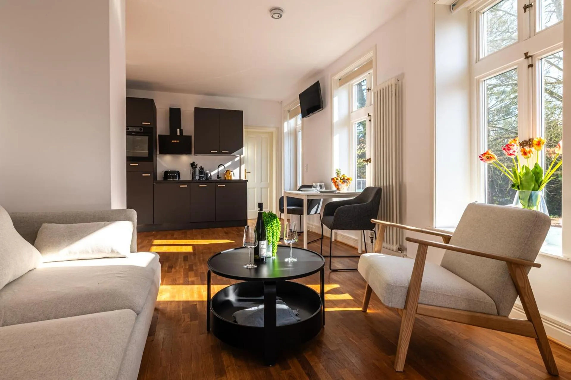 Kitchen or kitchenette in Altstadt Apartments Verden