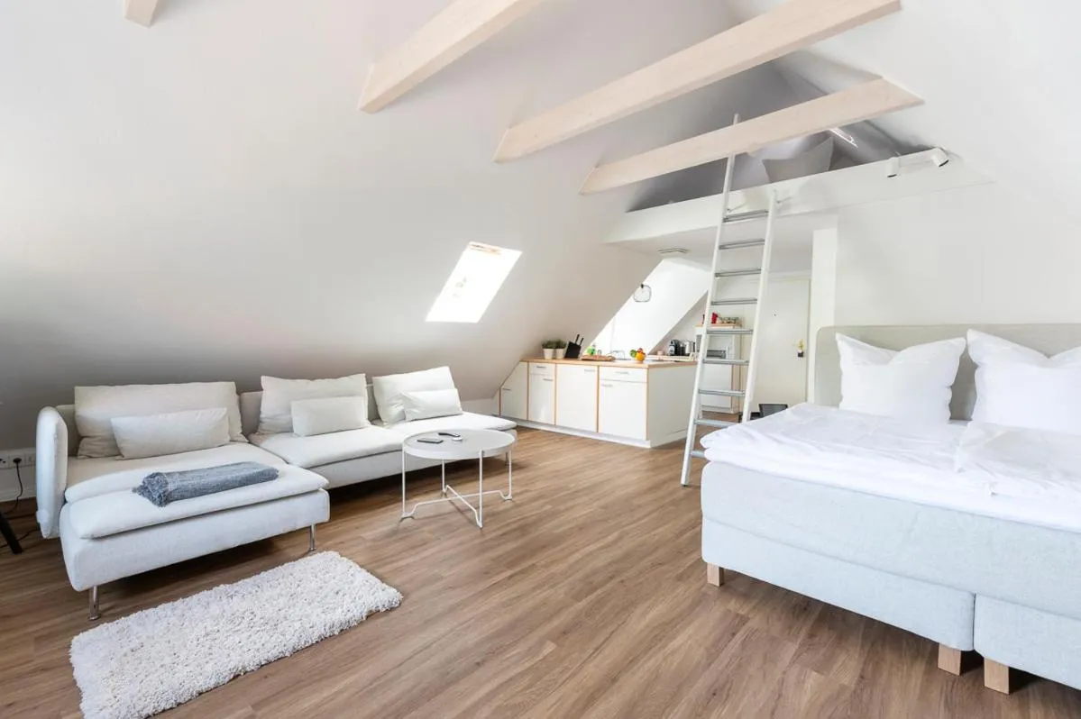 Living room, Bed in Altstadt Apartments Verden