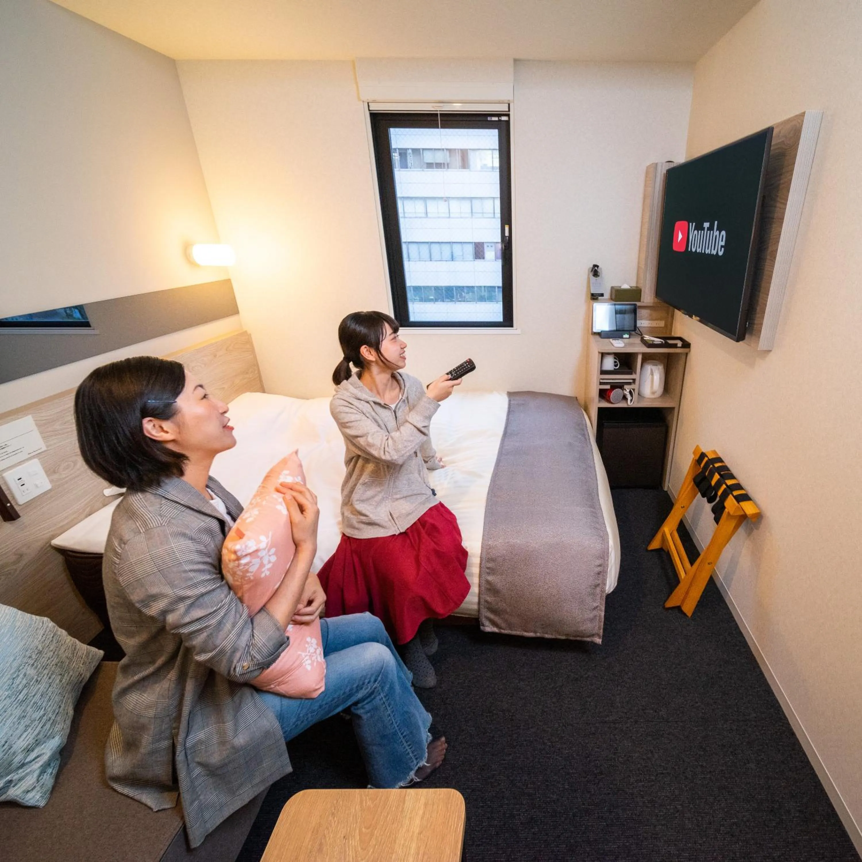 Bed in Super Hotel Premier Akihabara