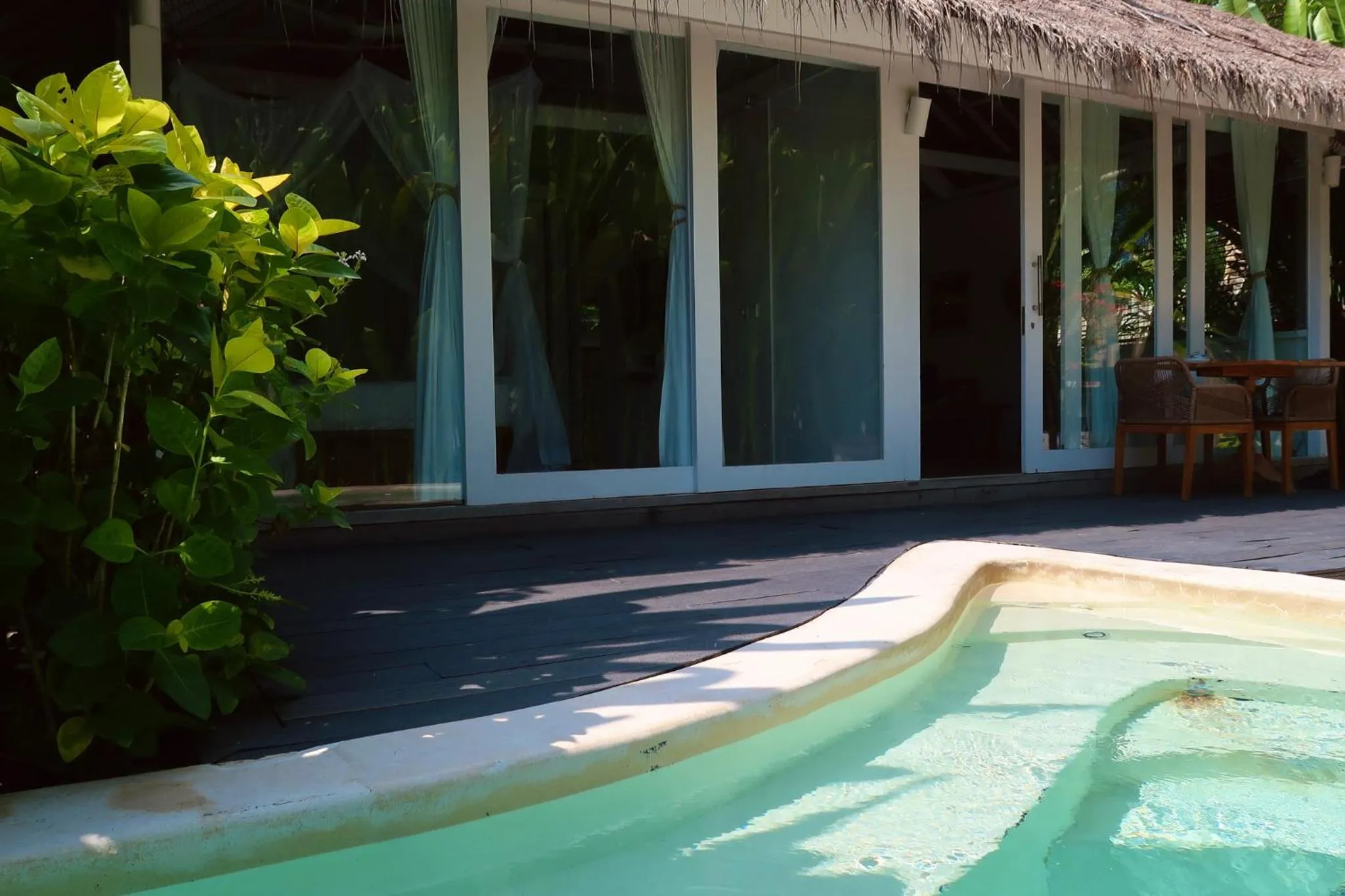 Garden view in The Shacks at Sandy Bay