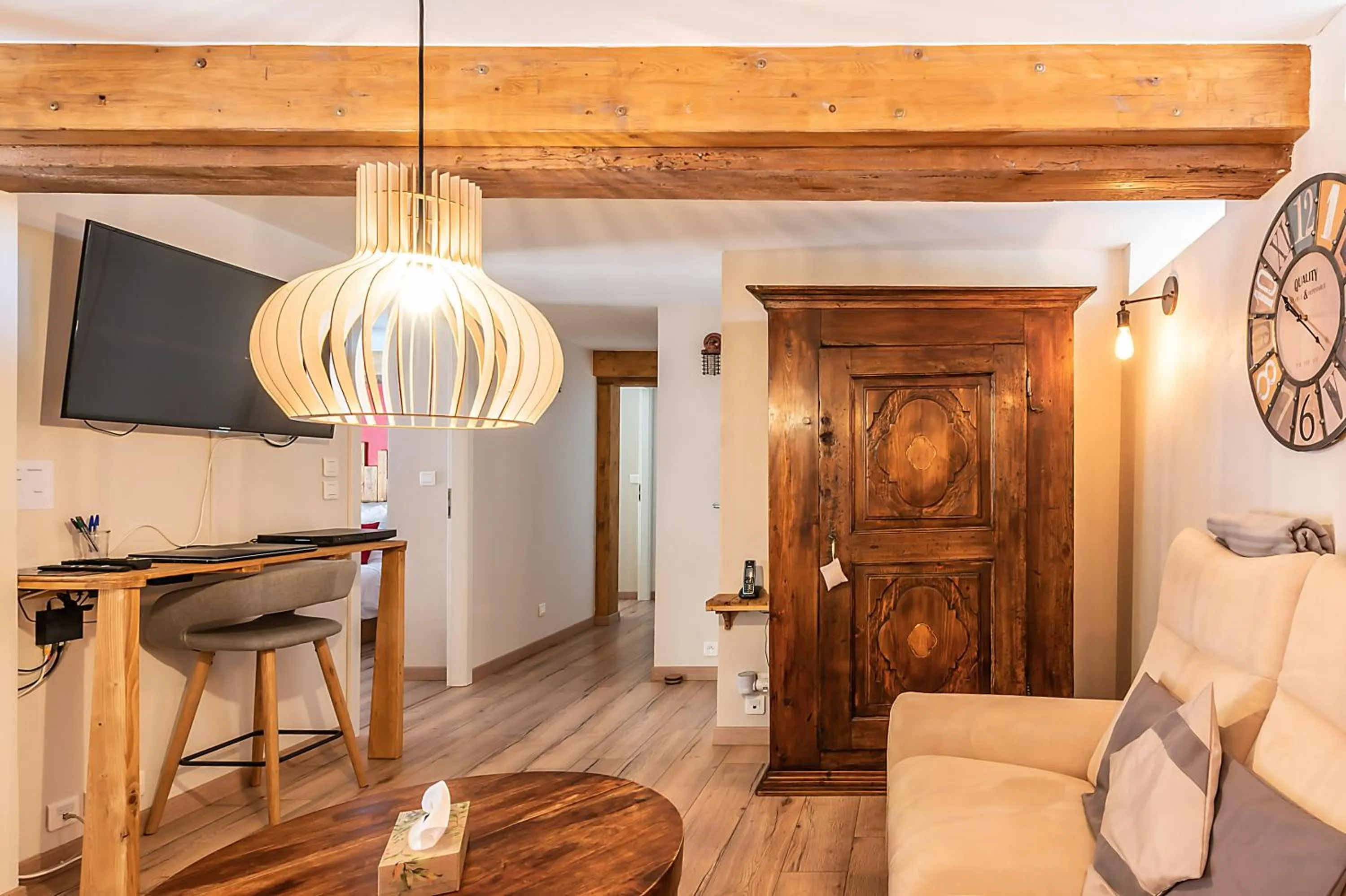 TV and multimedia in Domaine La Grange Ungersheim - Gîte La Grange 5 étoiles