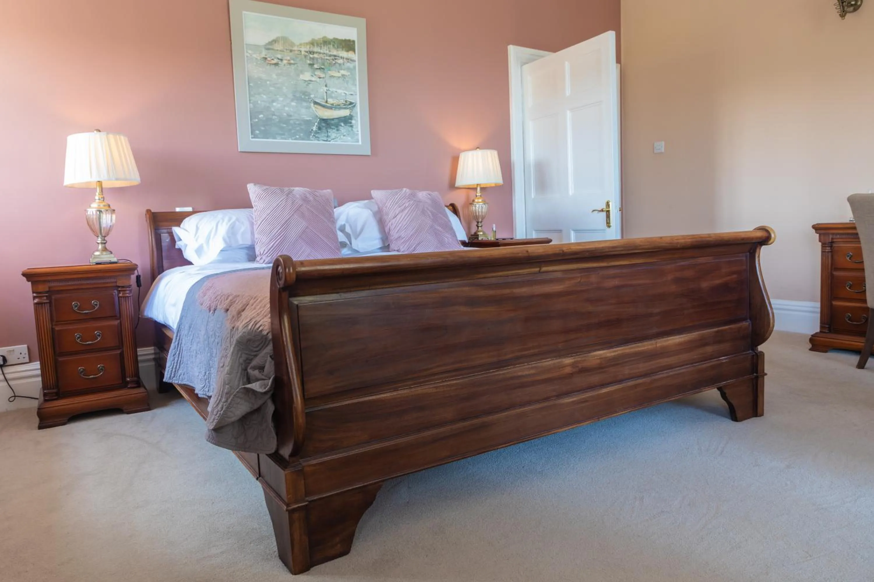 Bed in The Penrallt Country House Hotel