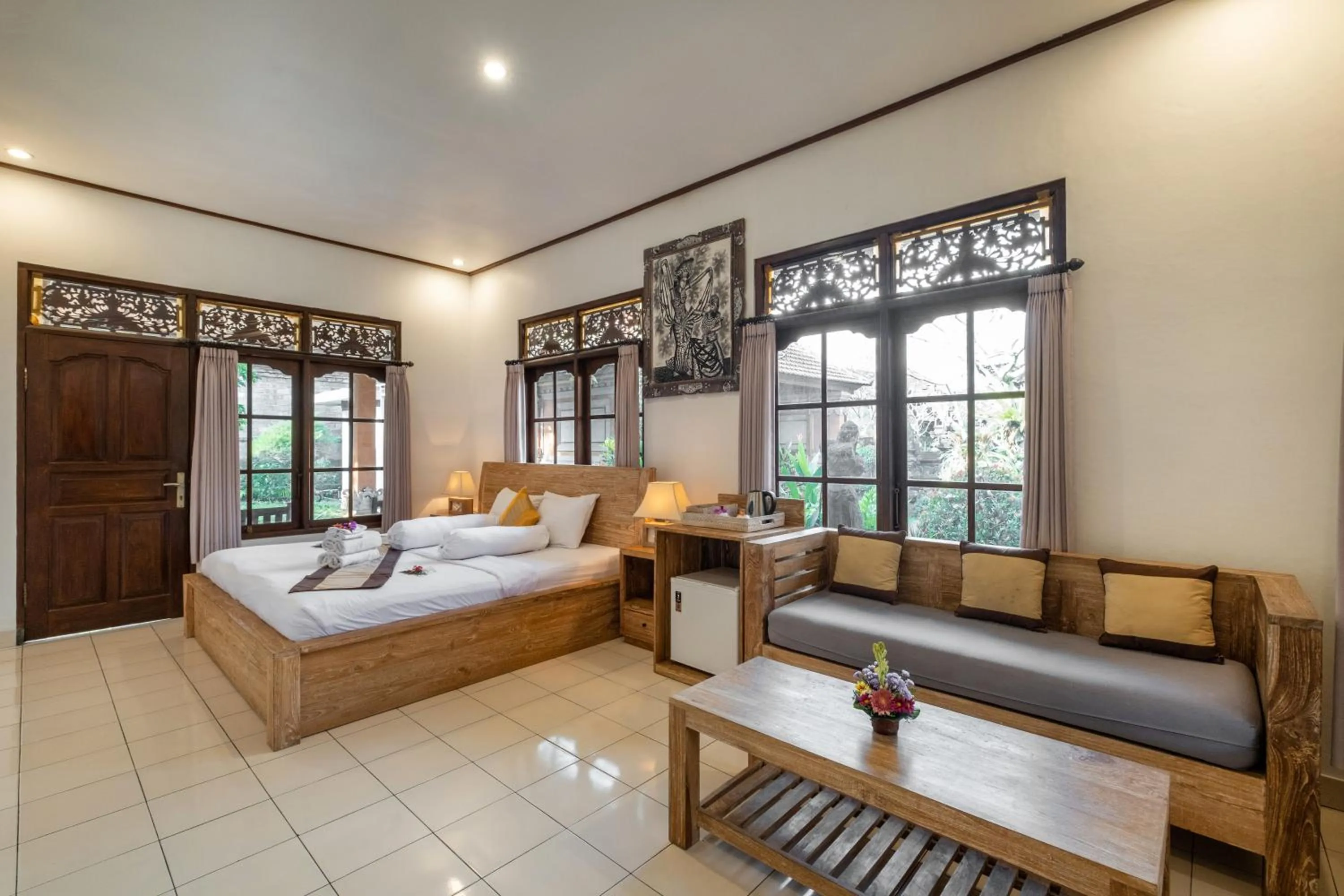 Bed in Rahayu Guest House Ubud