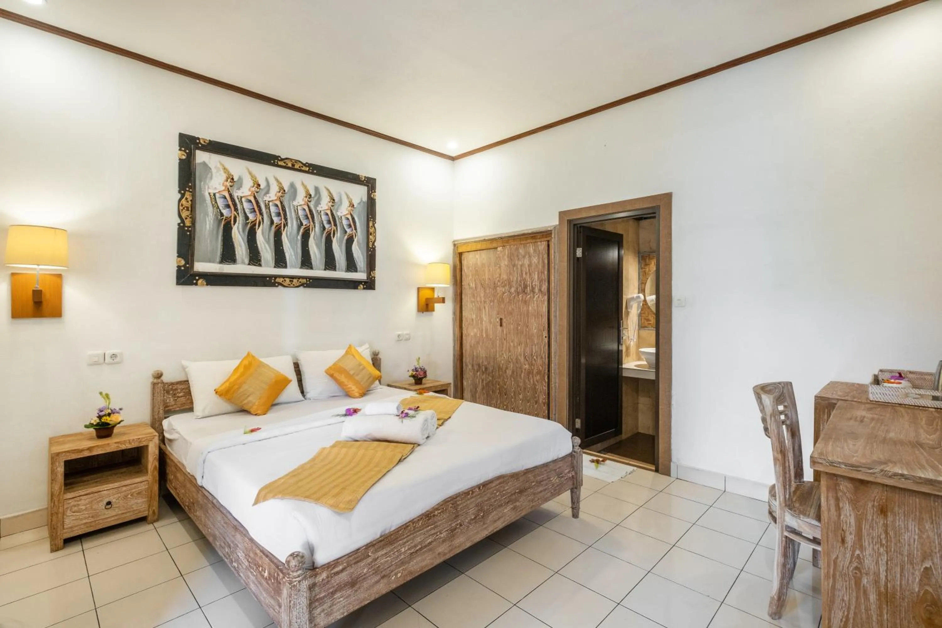 Bed in Rahayu Guest House Ubud