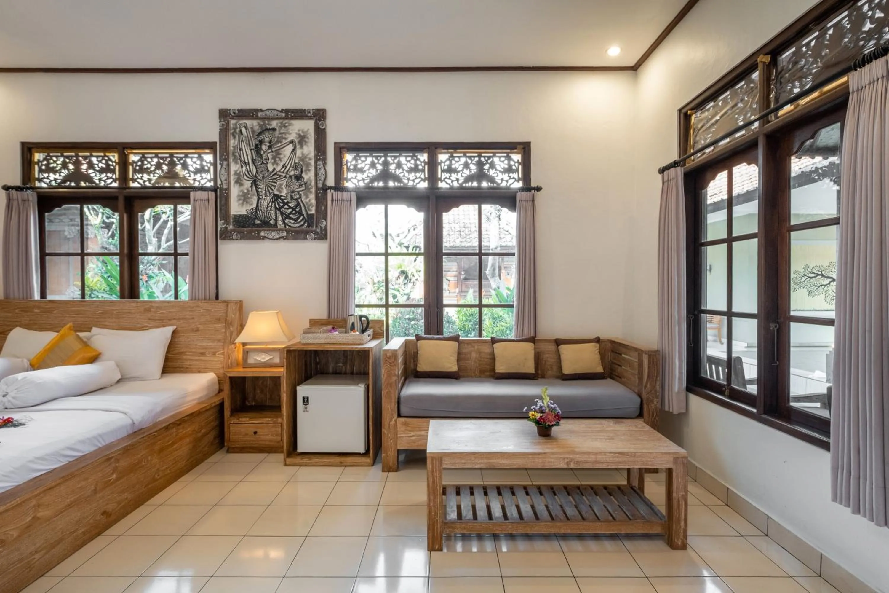 Bed in Rahayu Guest House Ubud