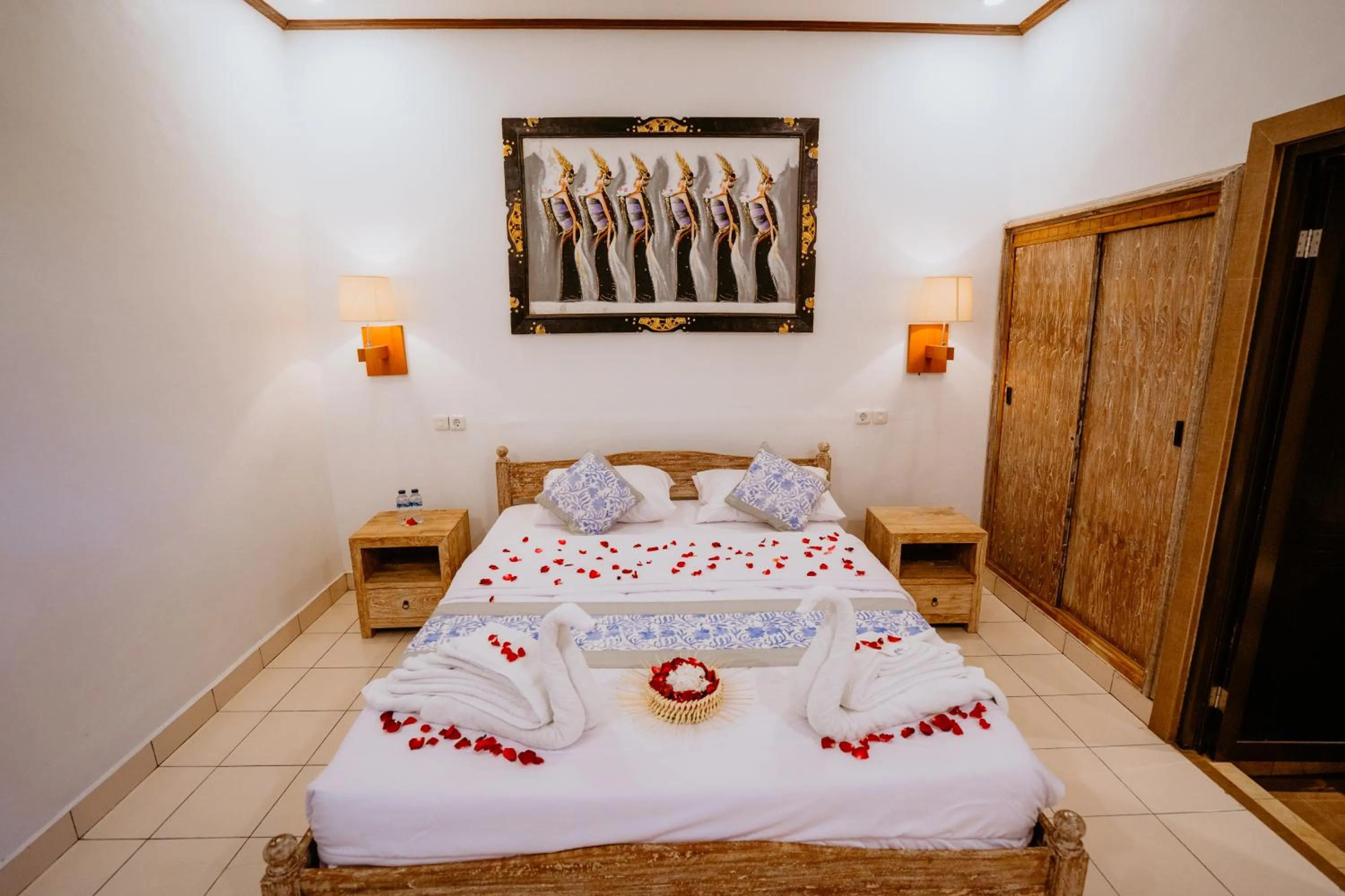 Bed in Rahayu Guest House Ubud