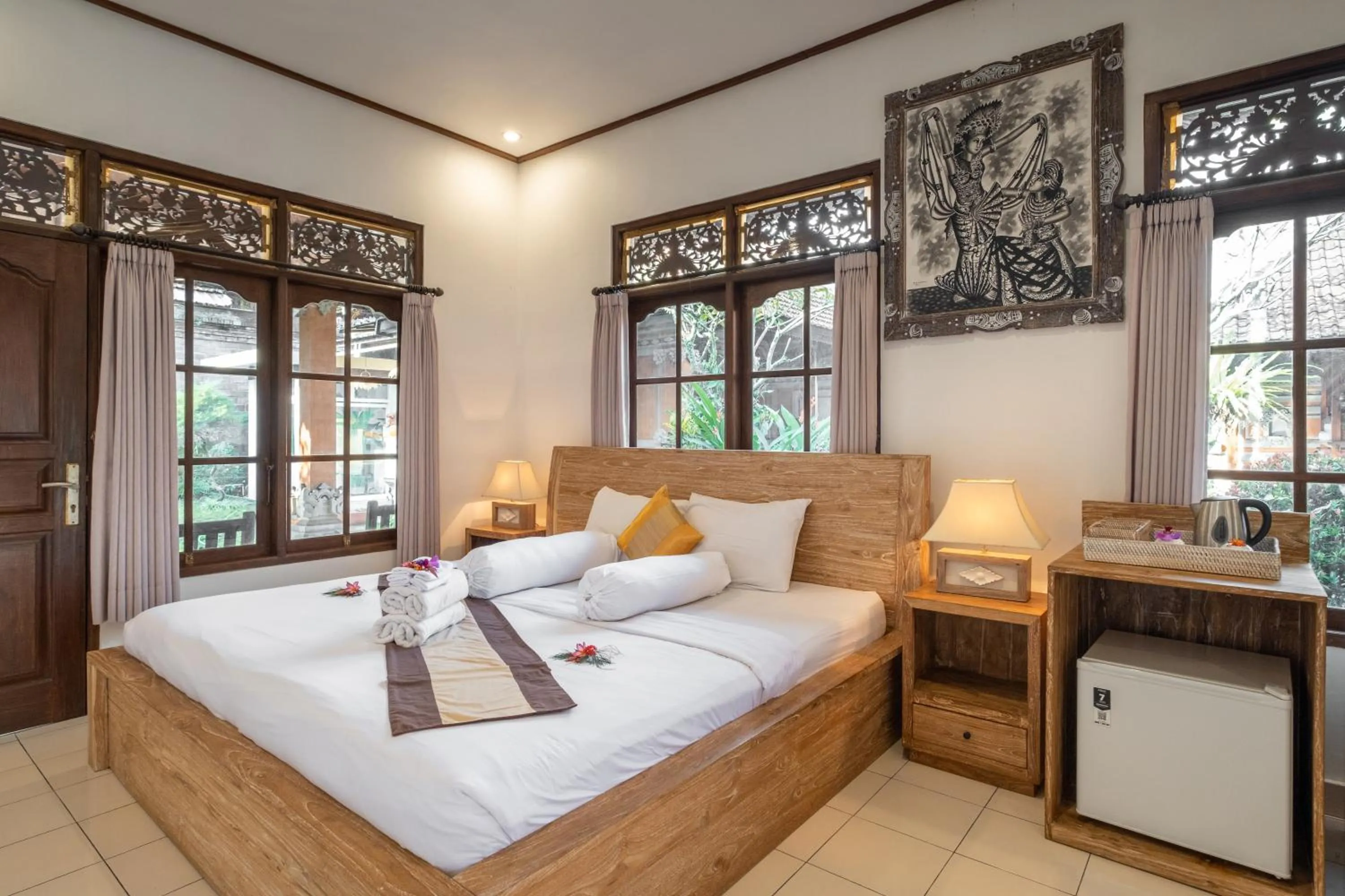 Bed in Rahayu Guest House Ubud