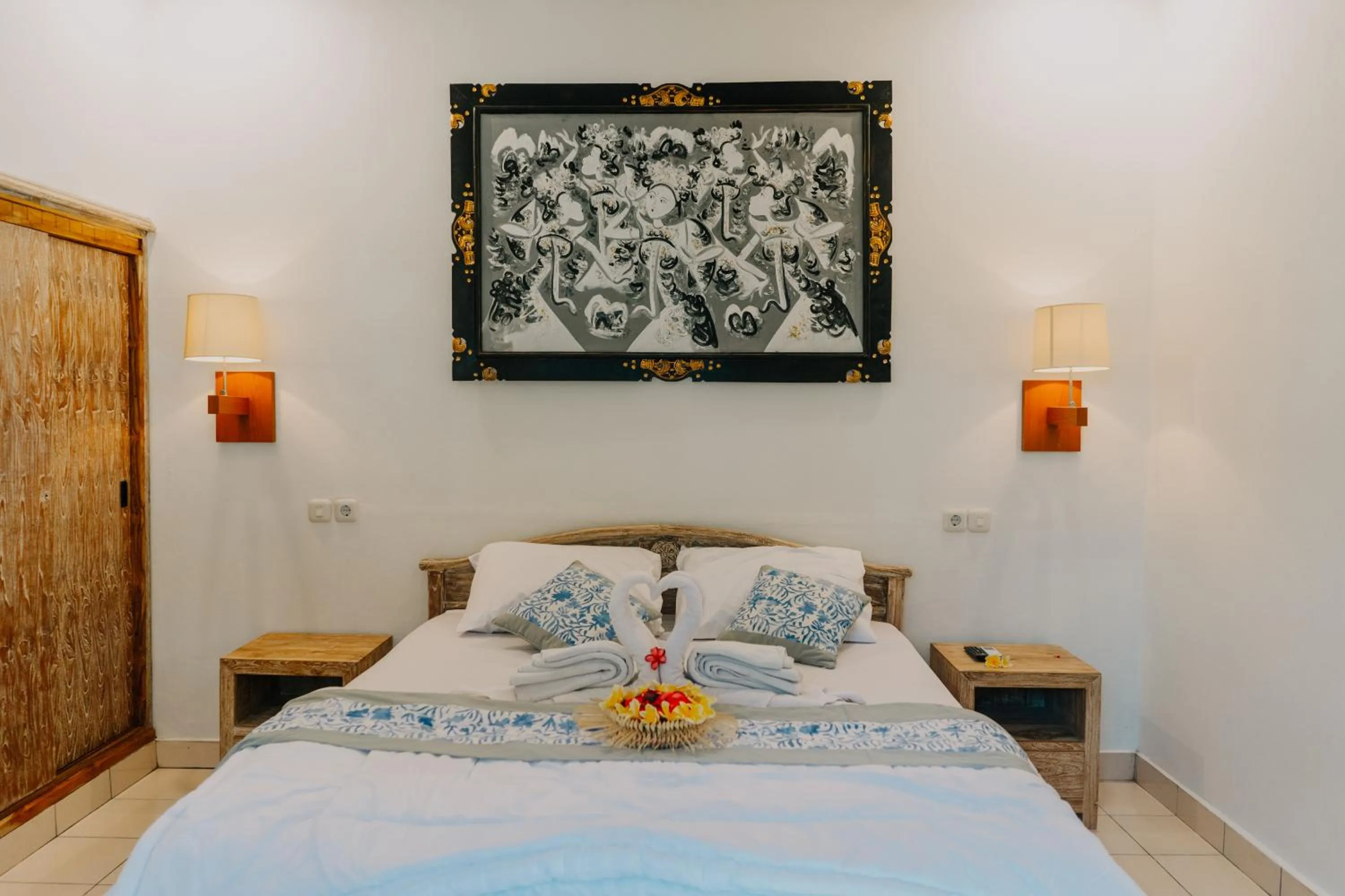 Bed in Rahayu Guest House Ubud