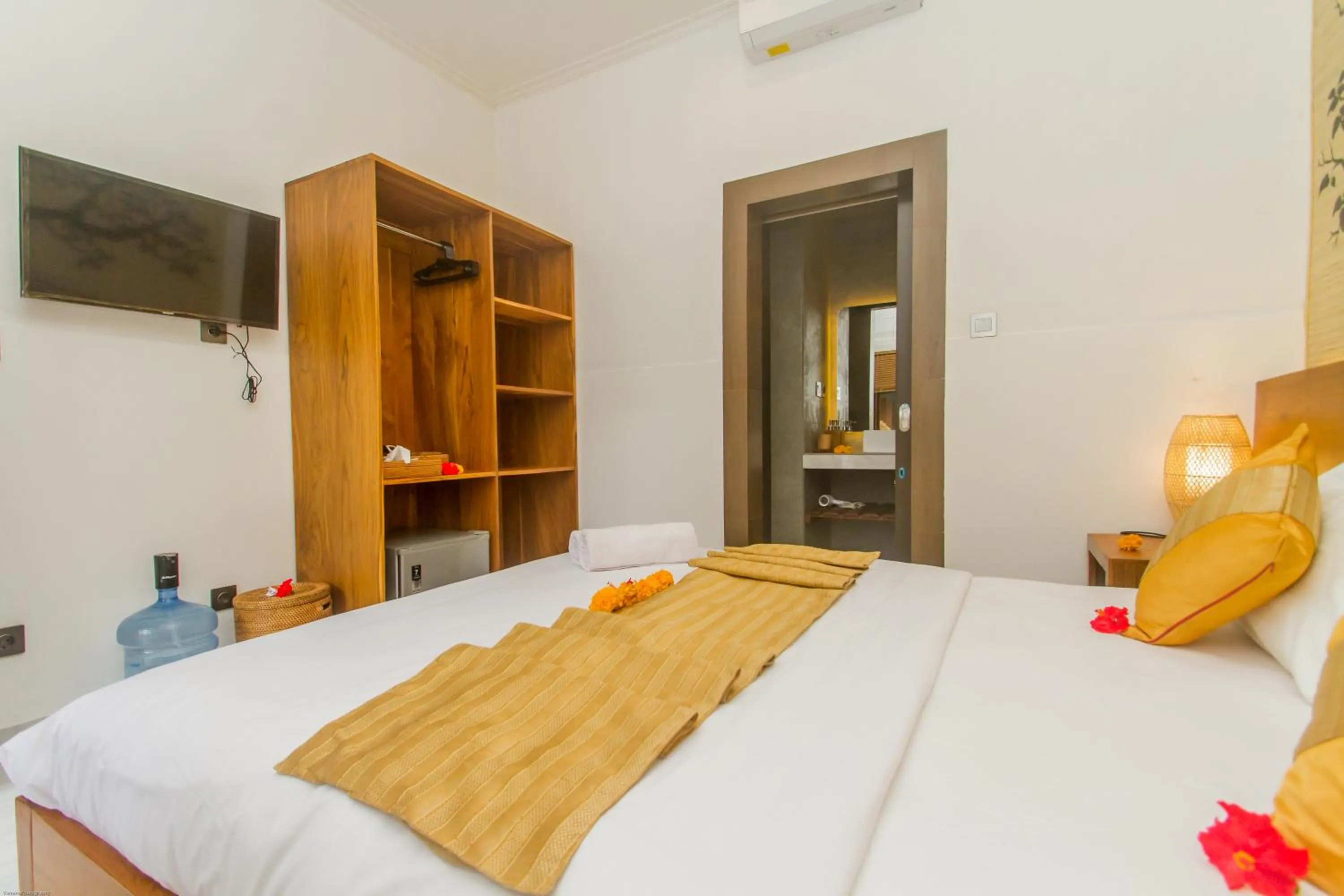 Bed in Rahayu Guest House Ubud