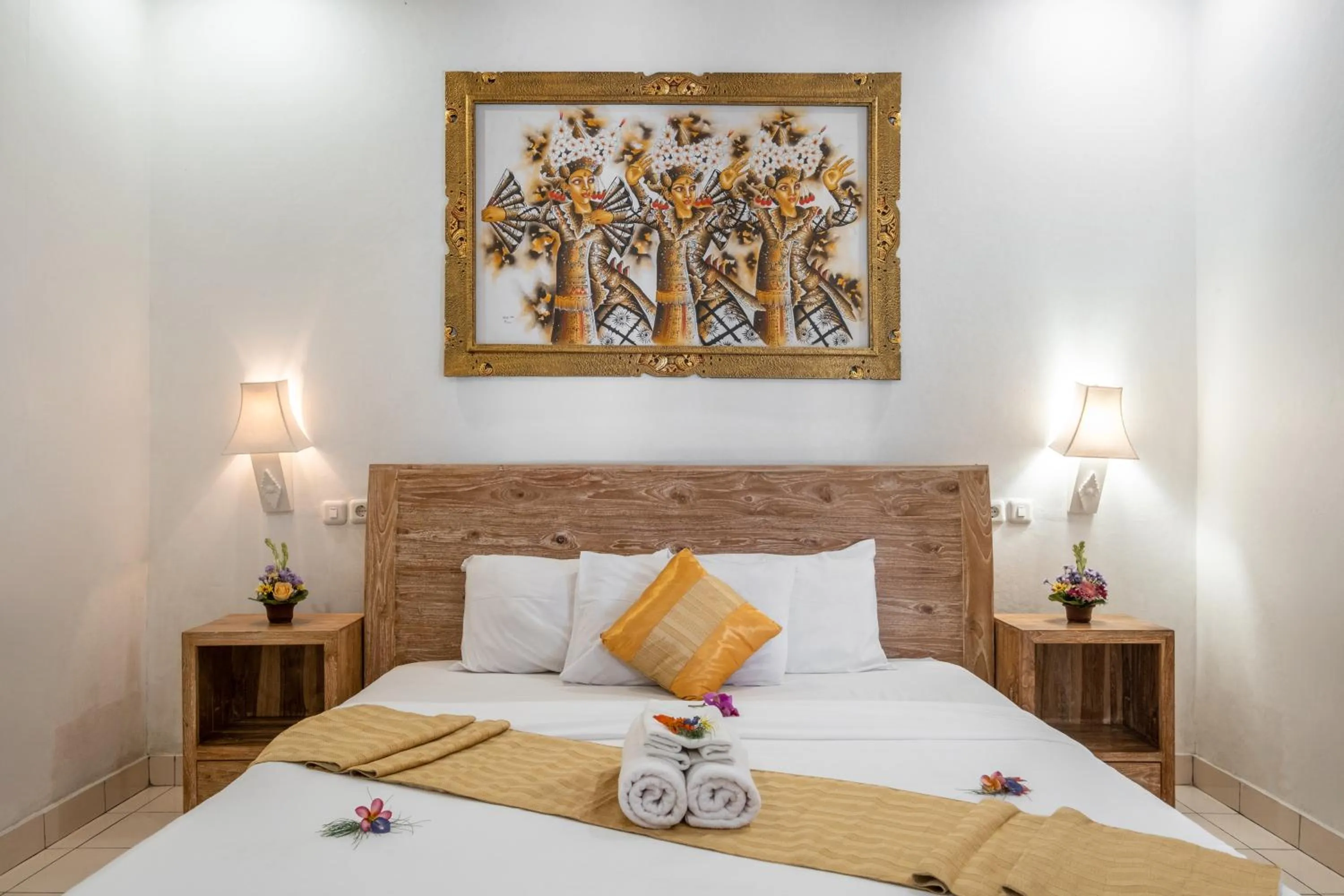 Bed in Rahayu Guest House Ubud
