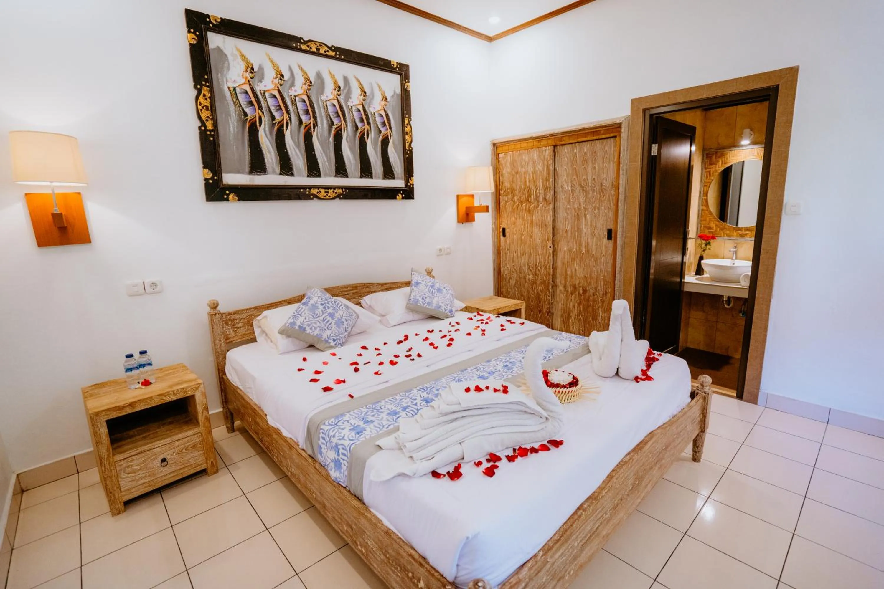 Bed in Rahayu Guest House Ubud