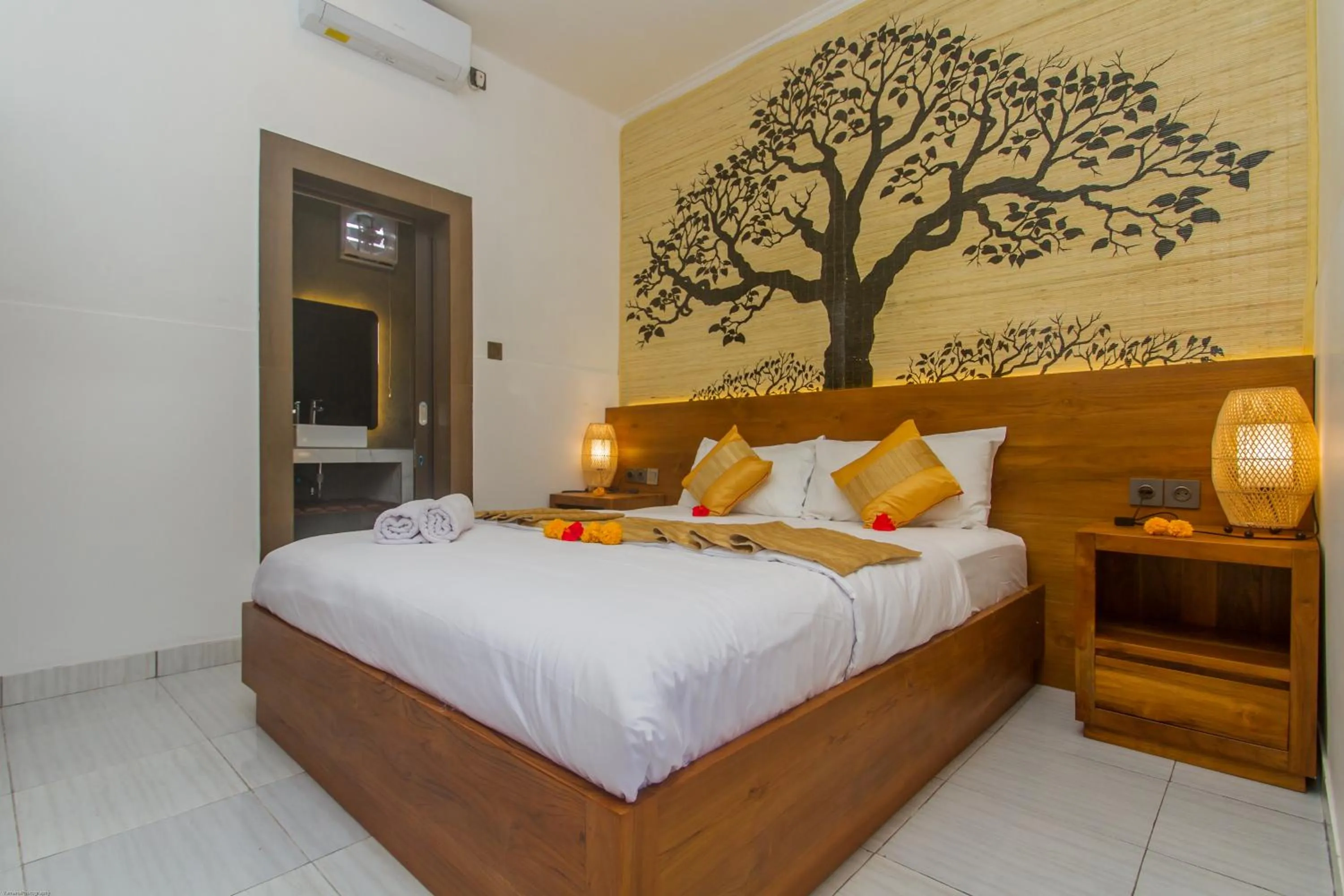 Bed in Rahayu Guest House Ubud