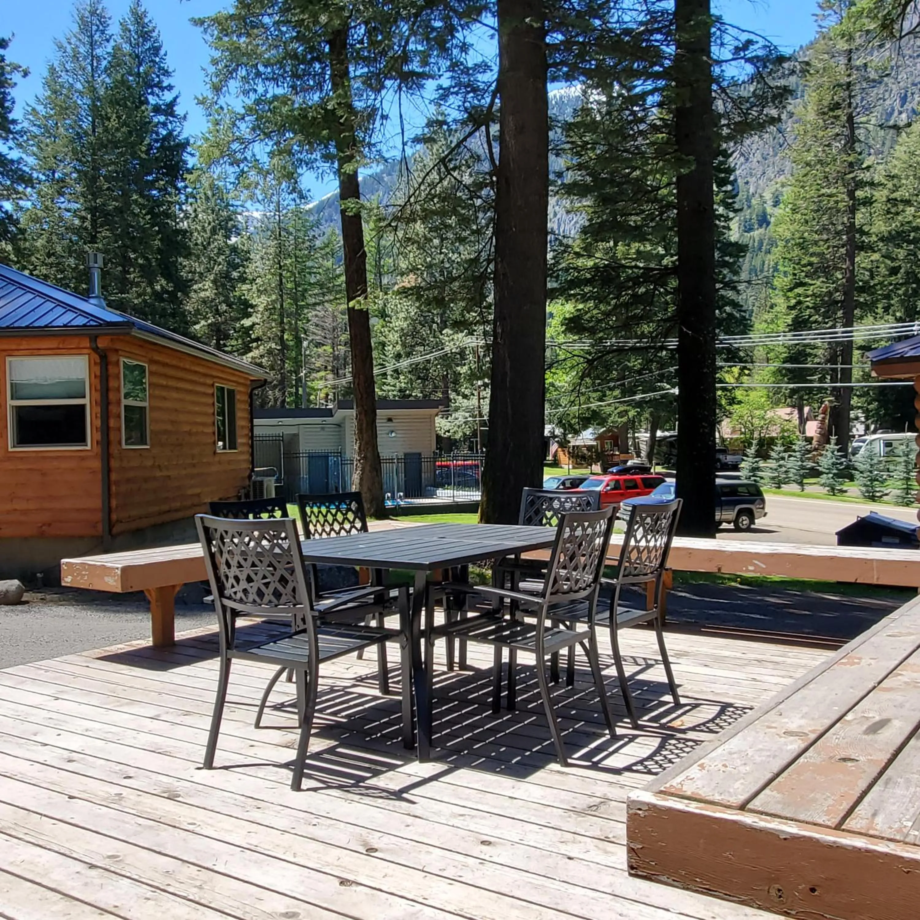 Patio in Eagle Cap Chalets