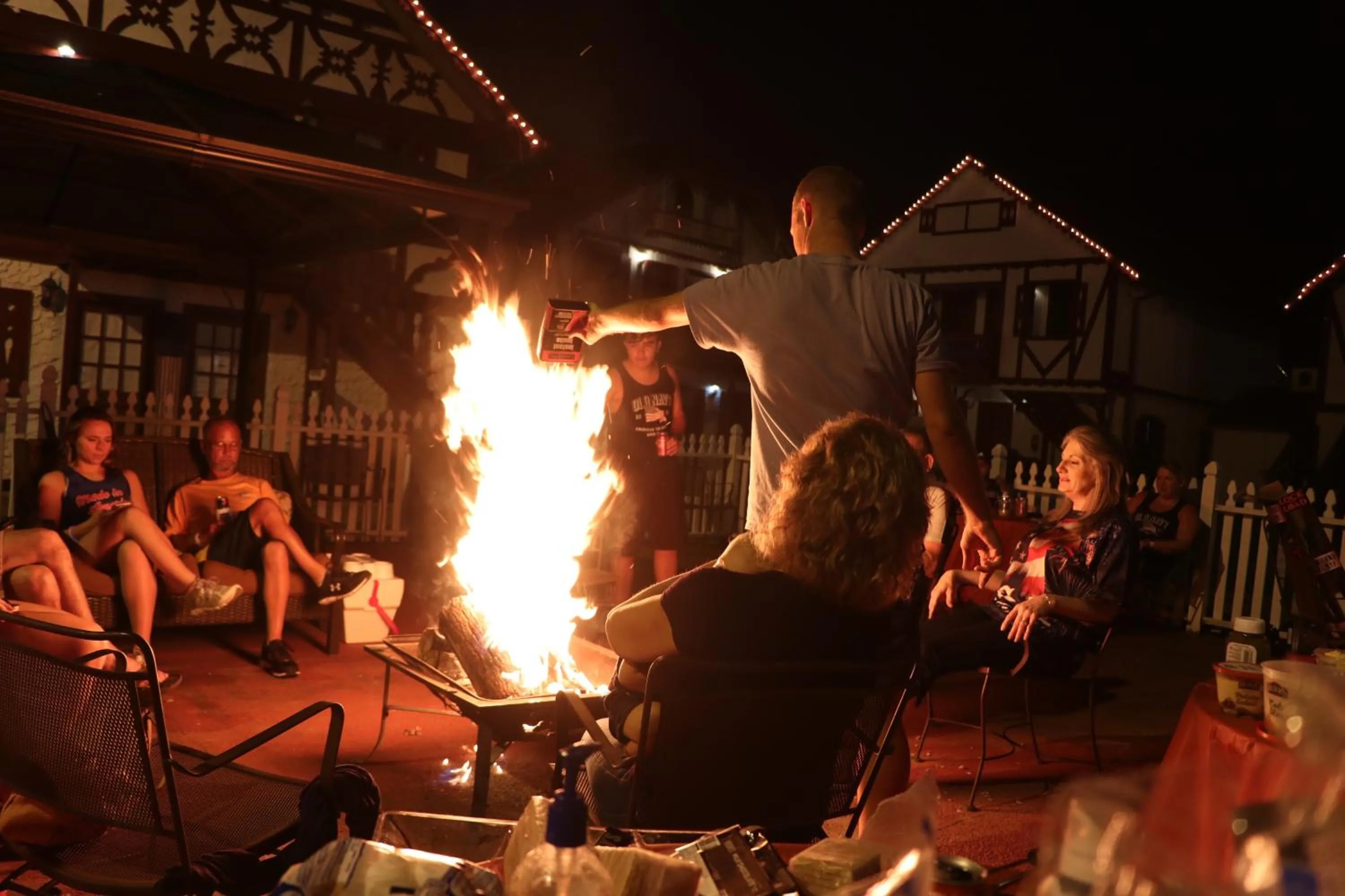 Patio in Alpine Village Inn