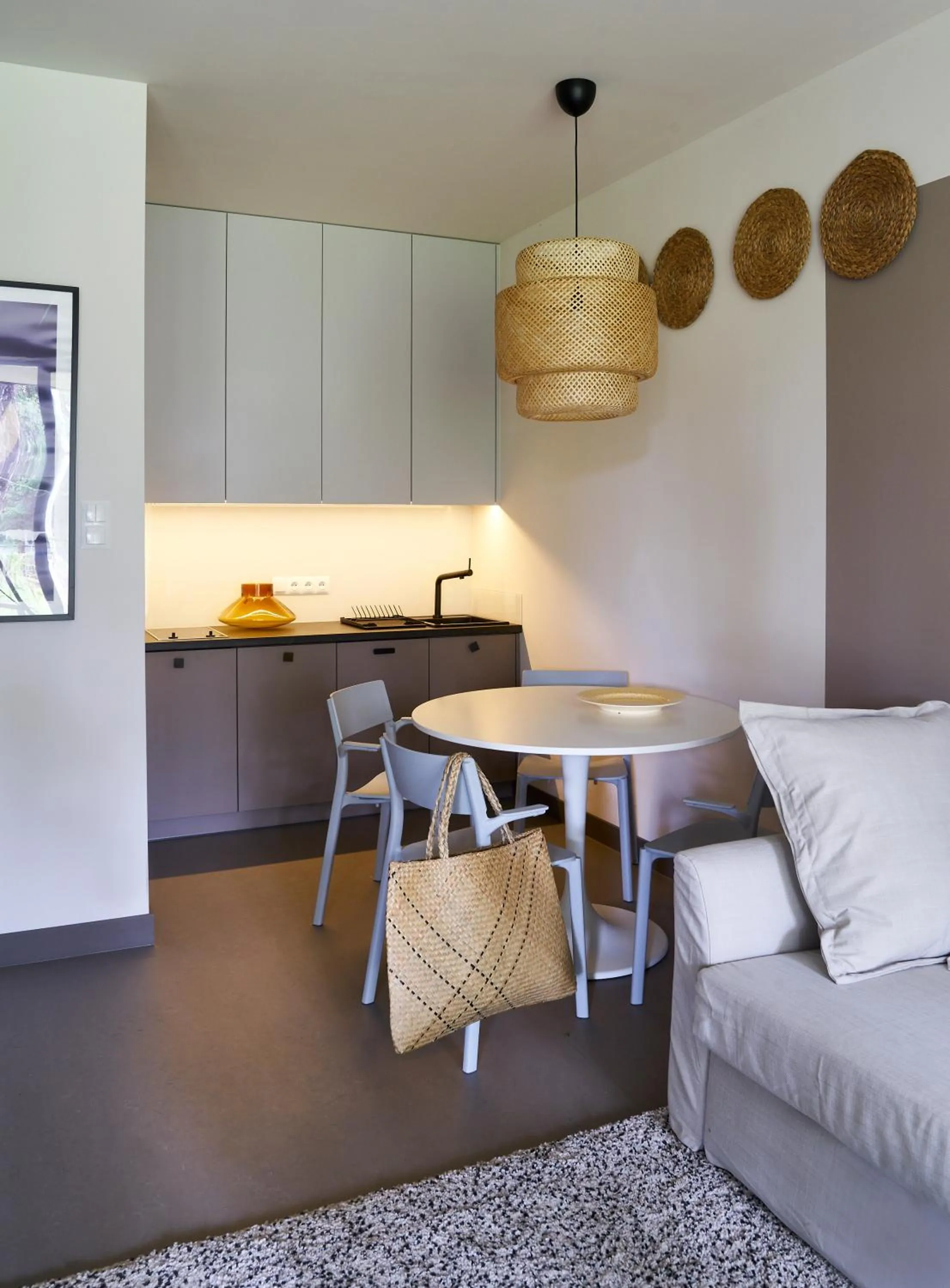 Kitchen or kitchenette in Apartamenty DECK Jurata