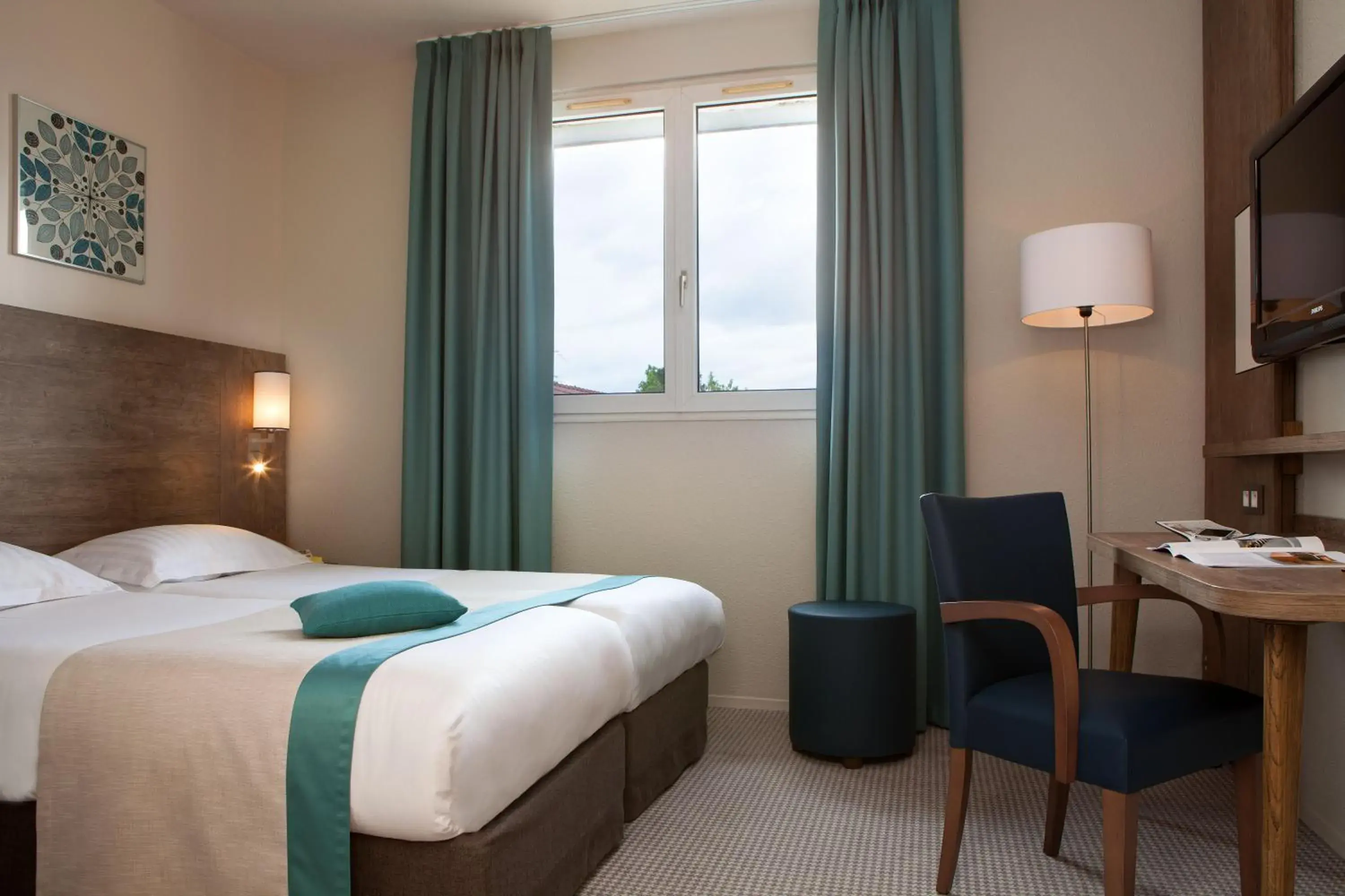 Bedroom, Bed in Logis Hôtel Beauséjour Colmar Bedroom, Bed in Logis Hôtel Beauséjour Colmar