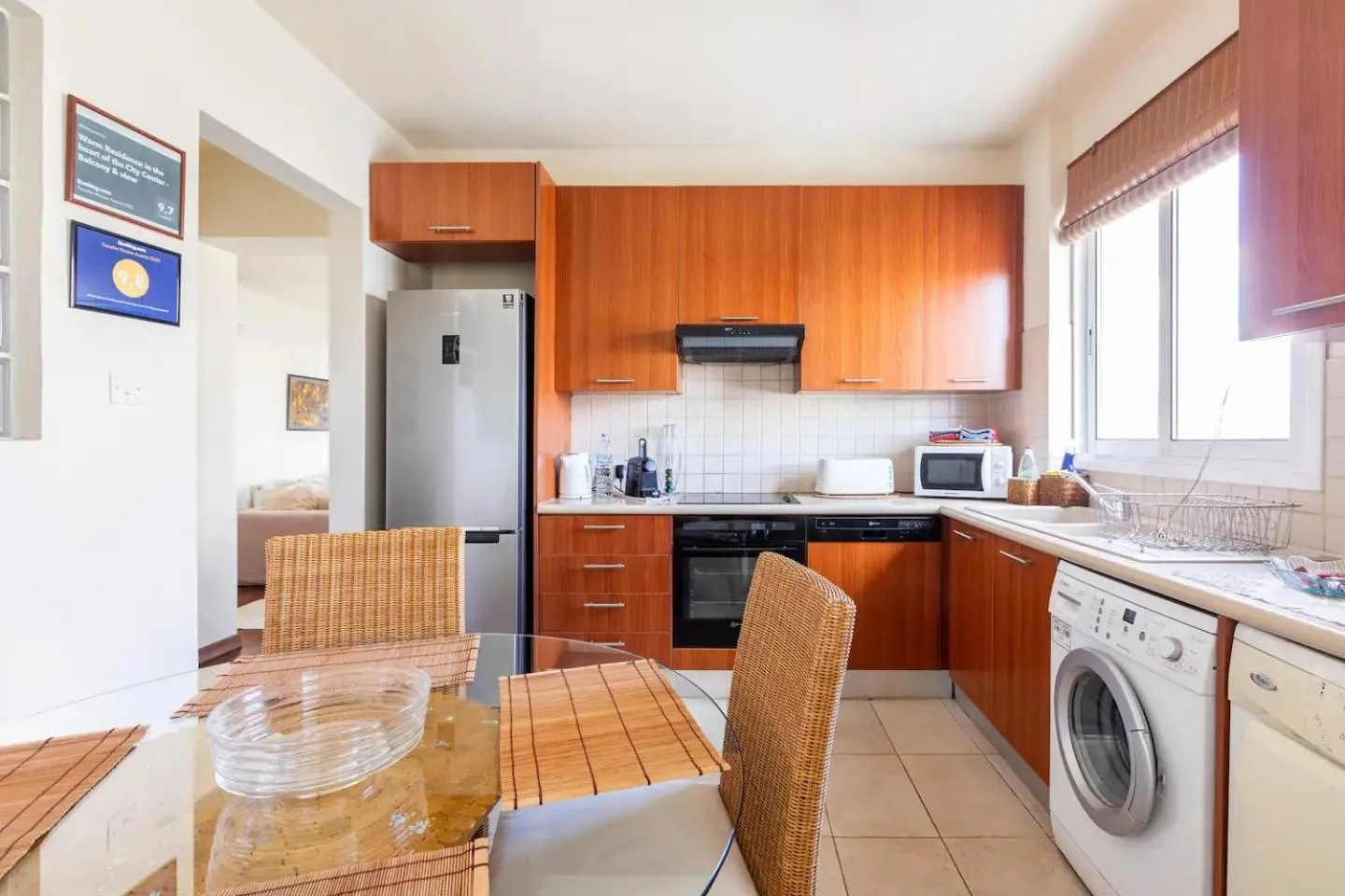 kitchen in Warm Residence in the heart of the City Center - Balcony & view