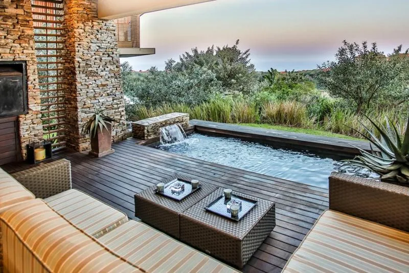 Patio in Zimbali 4 Bedroom with pool ZHB1