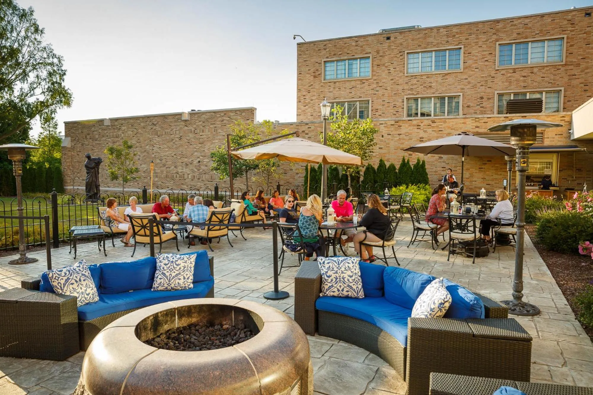 Patio in Morris Inn at Notre Dame