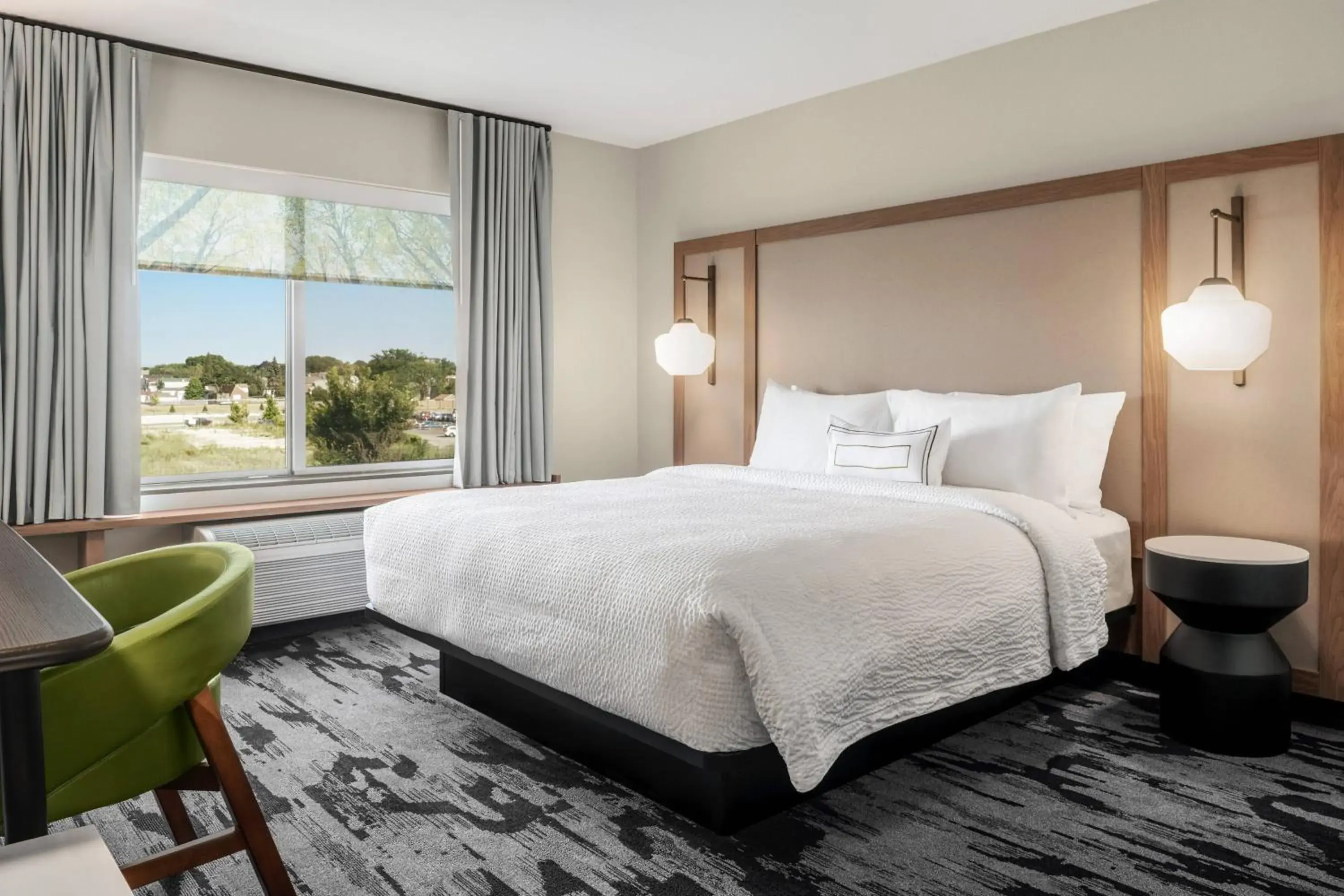 Guest room, 1 King, City view in Fairfield Inn & Suites by Marriott Milwaukee West Guest room, 1 King, City view in Fairfield Inn & Suites by Marriott Milwaukee West