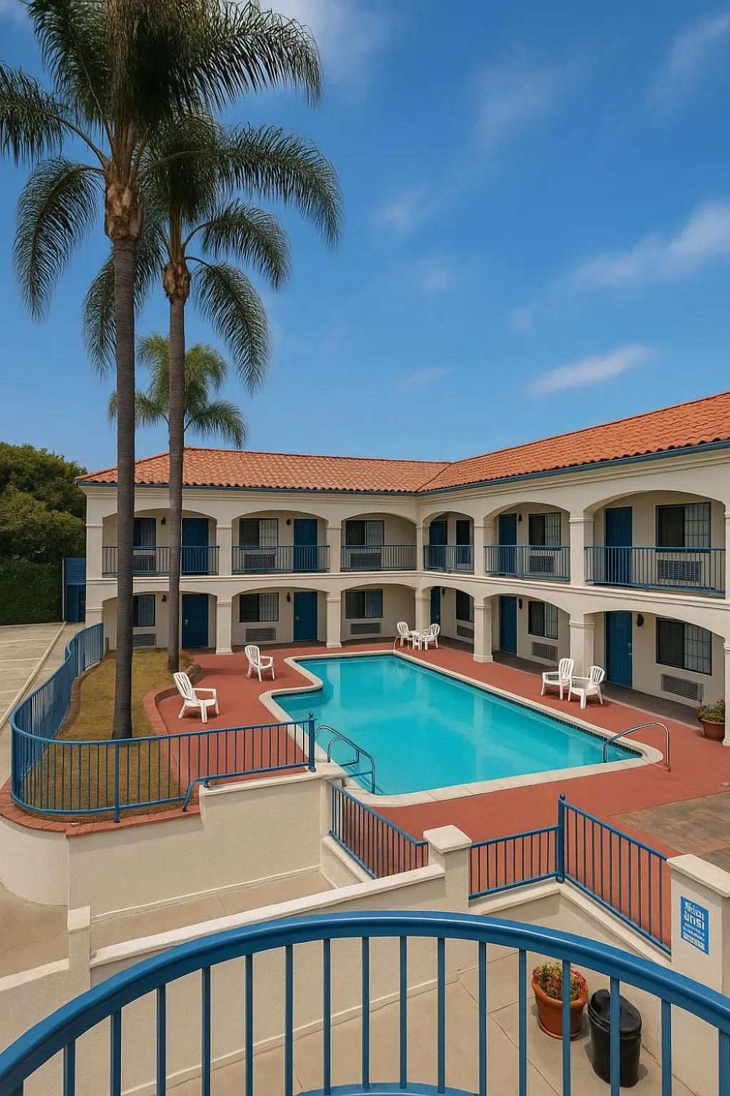 Pool view in LYFE INN & SUITES by AGA - LAX Airport