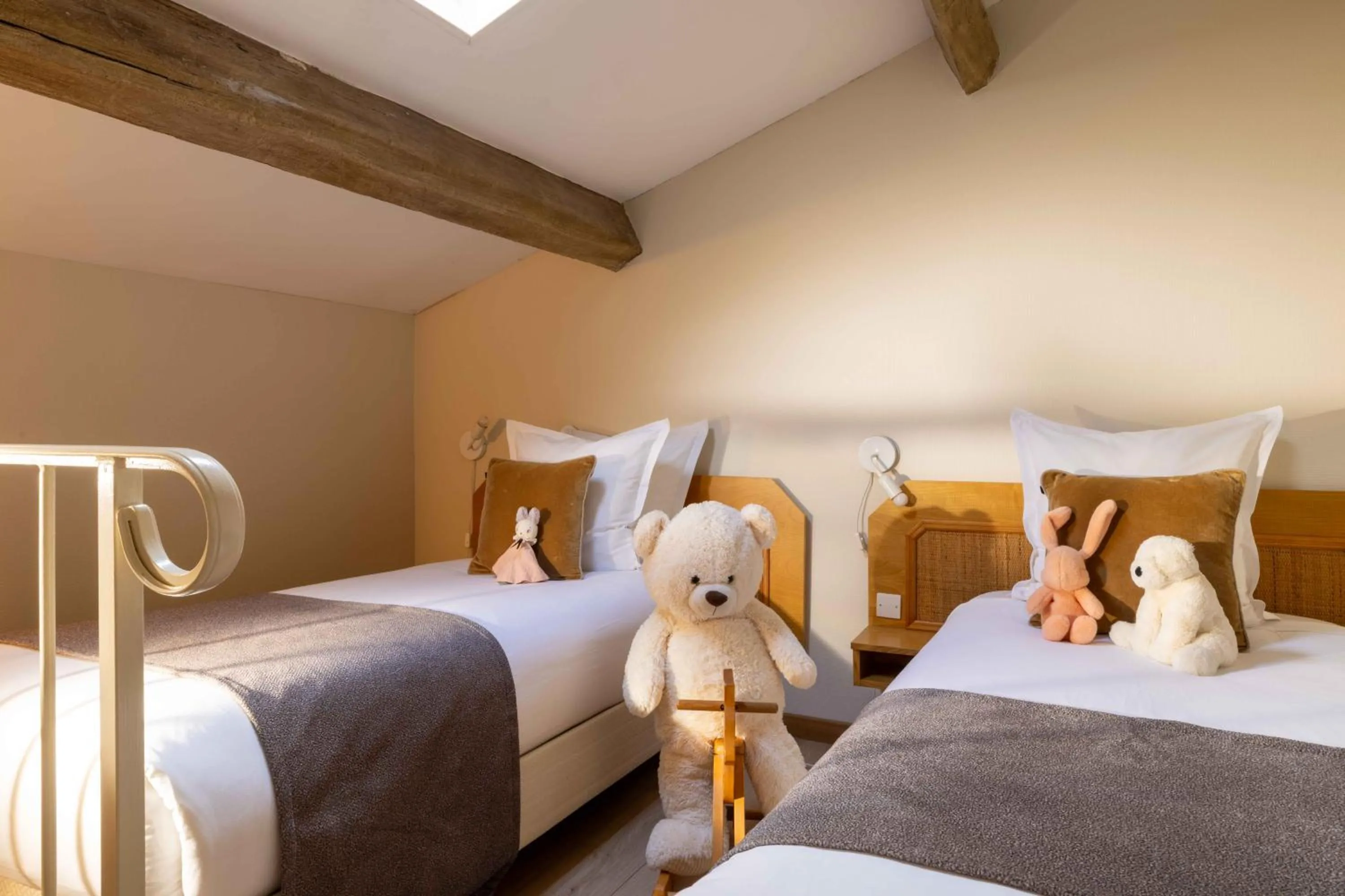 Bedroom, Bed in Hôtel Le Pré Galoffre