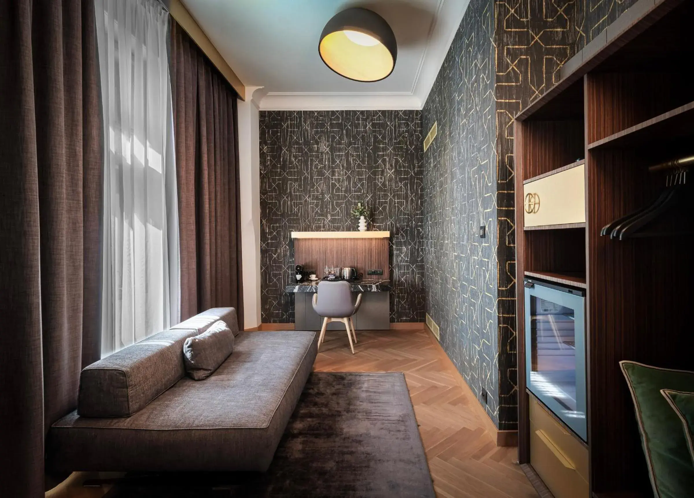 Seating area, Bed in Mottl House by Adrez Seating area, Bed in Mottl House by Adrez