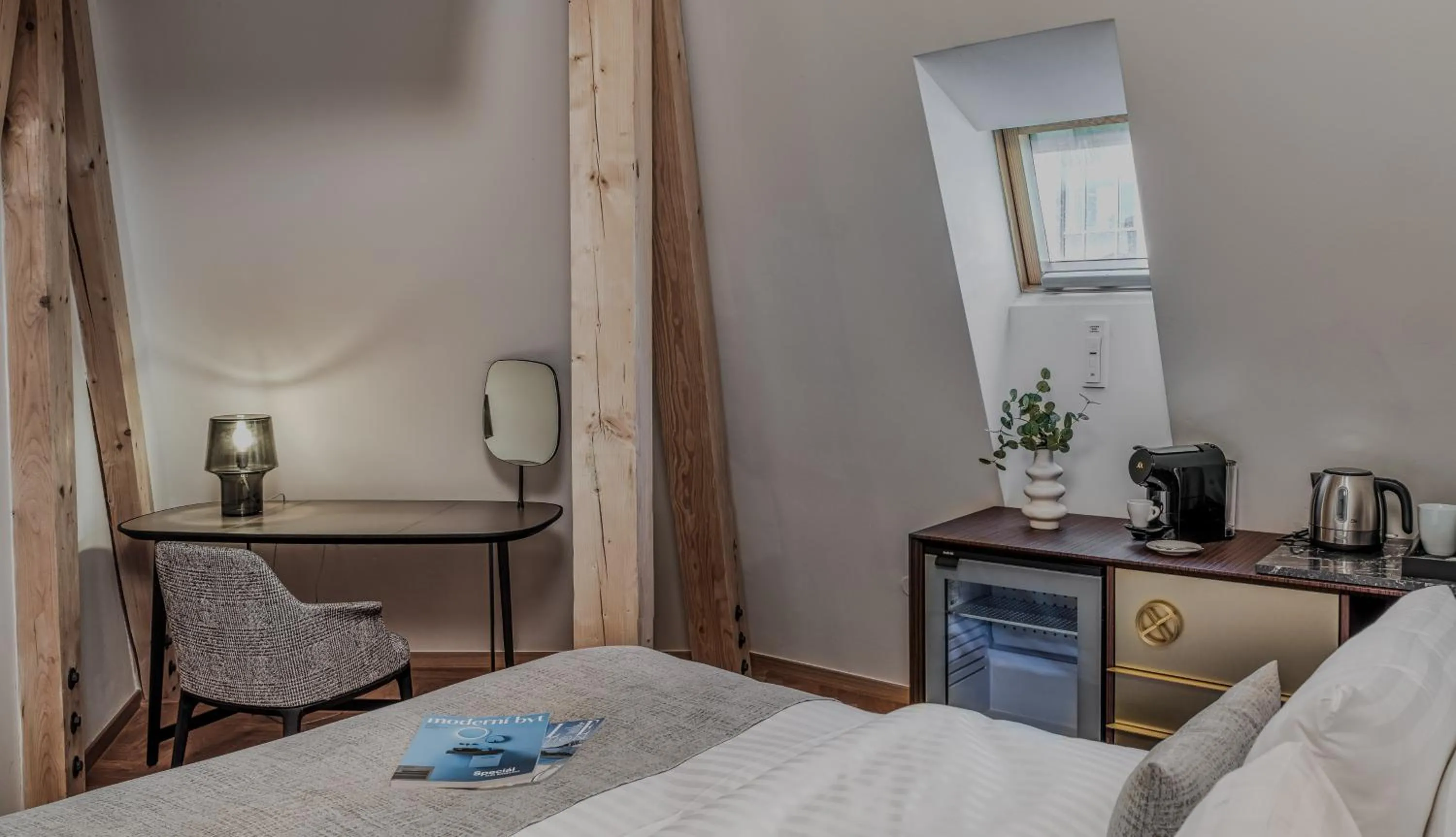 Bedroom, Bed in Mottl House by Adrez