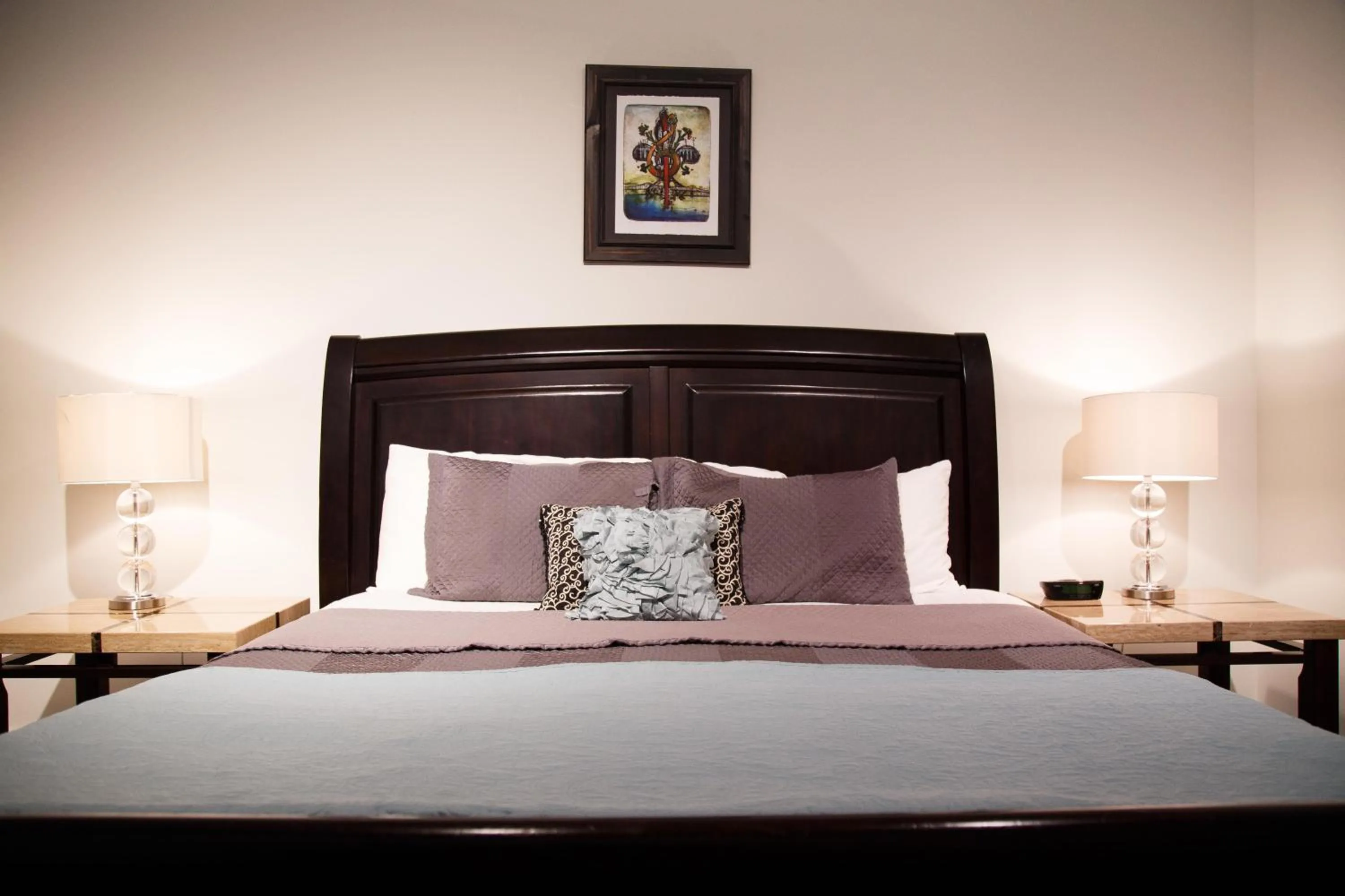 Bed in The Lofts at the Five & DIme