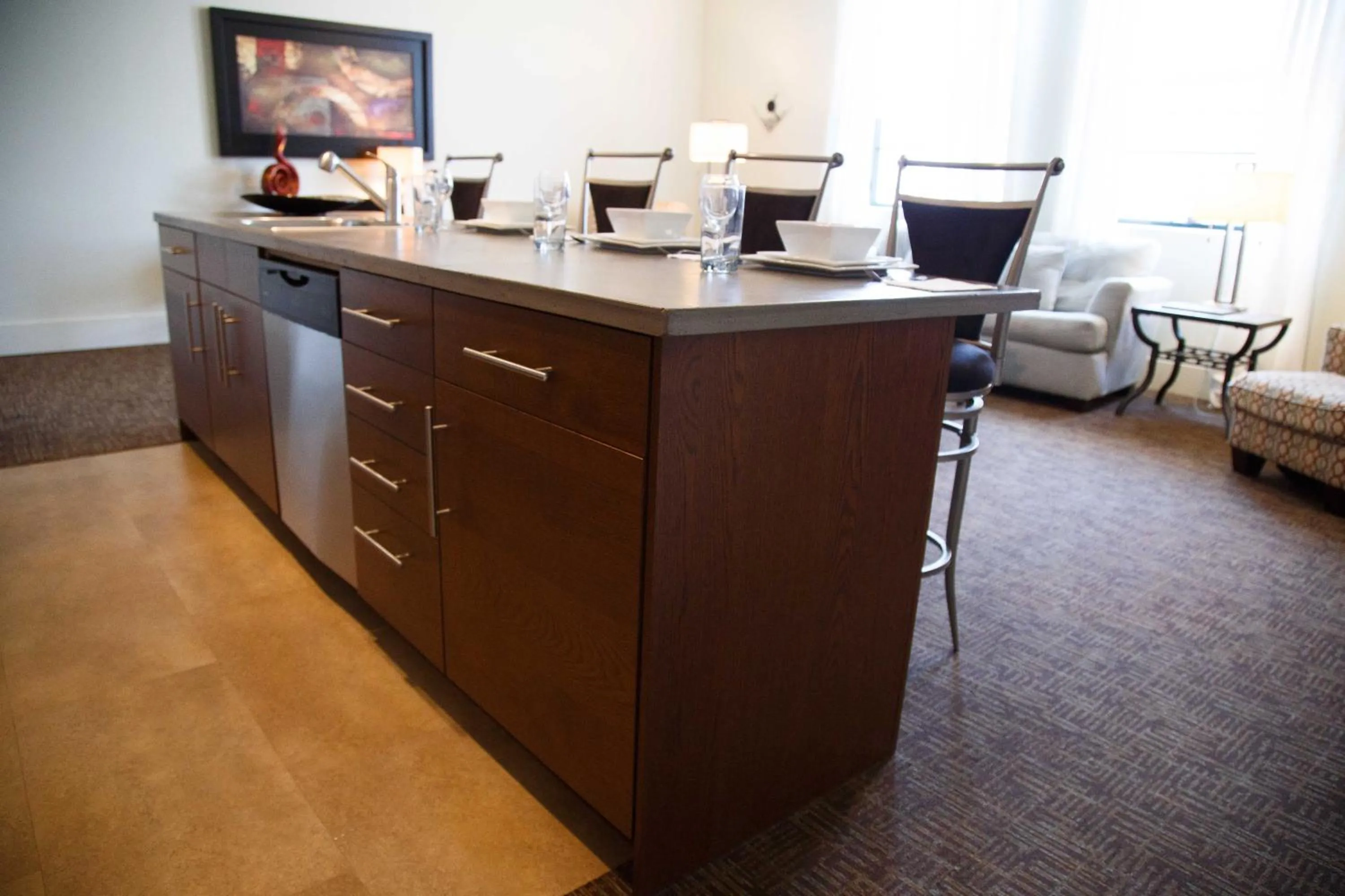 Kitchen or kitchenette in The Lofts at the Five & DIme