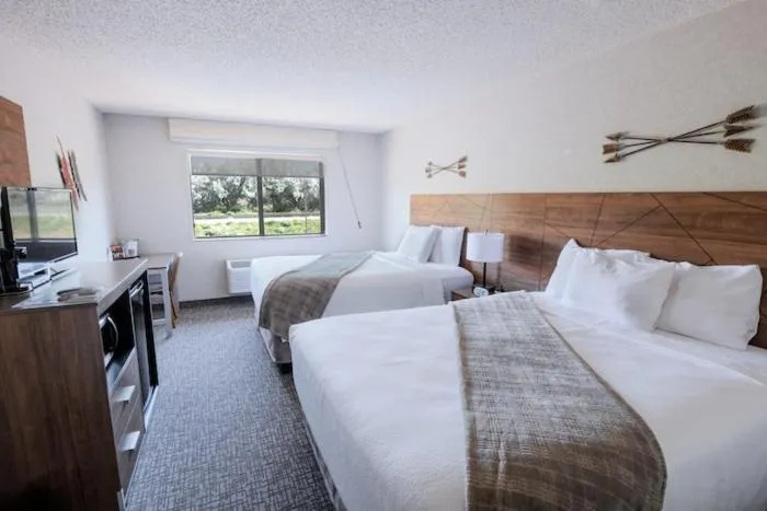 Bed in Red Sands Hotel