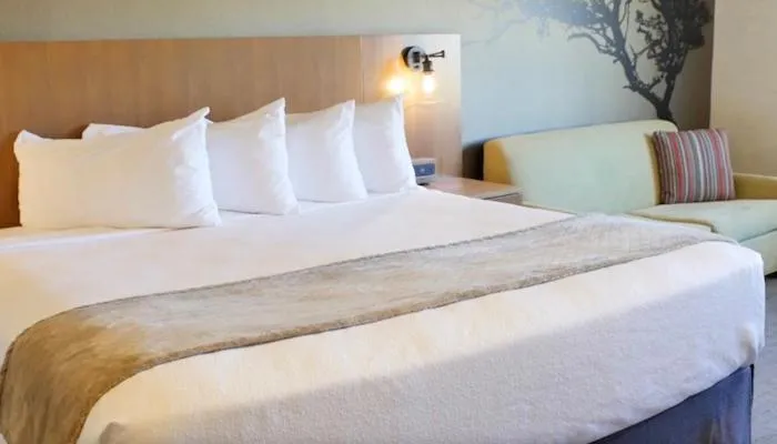 Bed in Red Sands Hotel