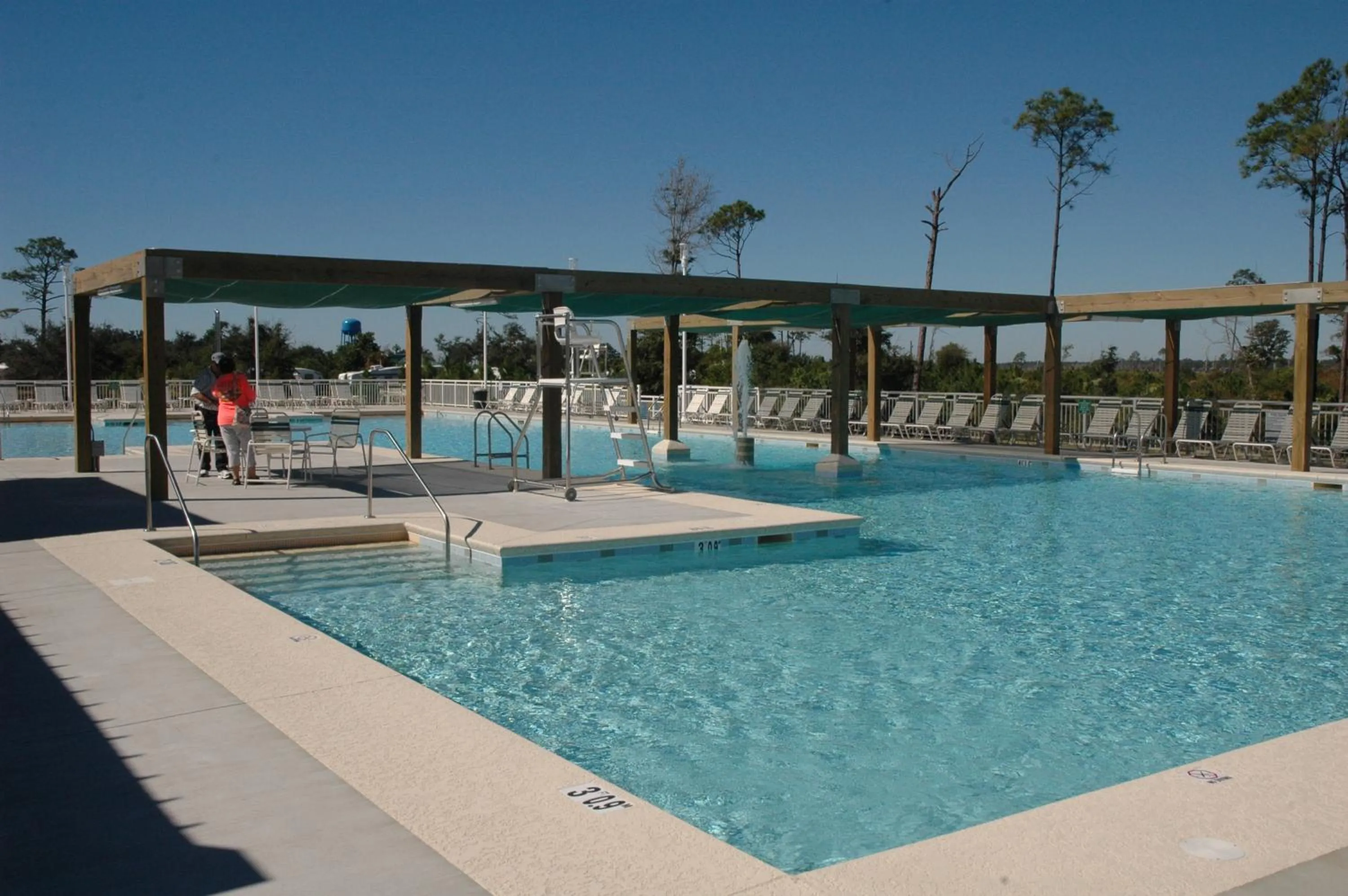 Swimming pool in Eagle Cottages at Gulf State Park