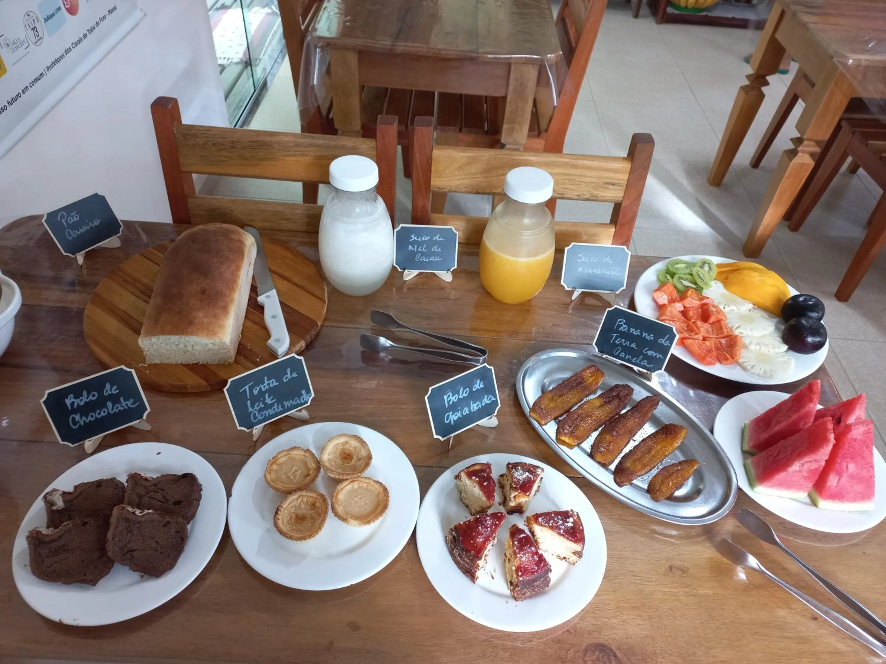 Food and drinks in Pousada Cantinho de Taipu