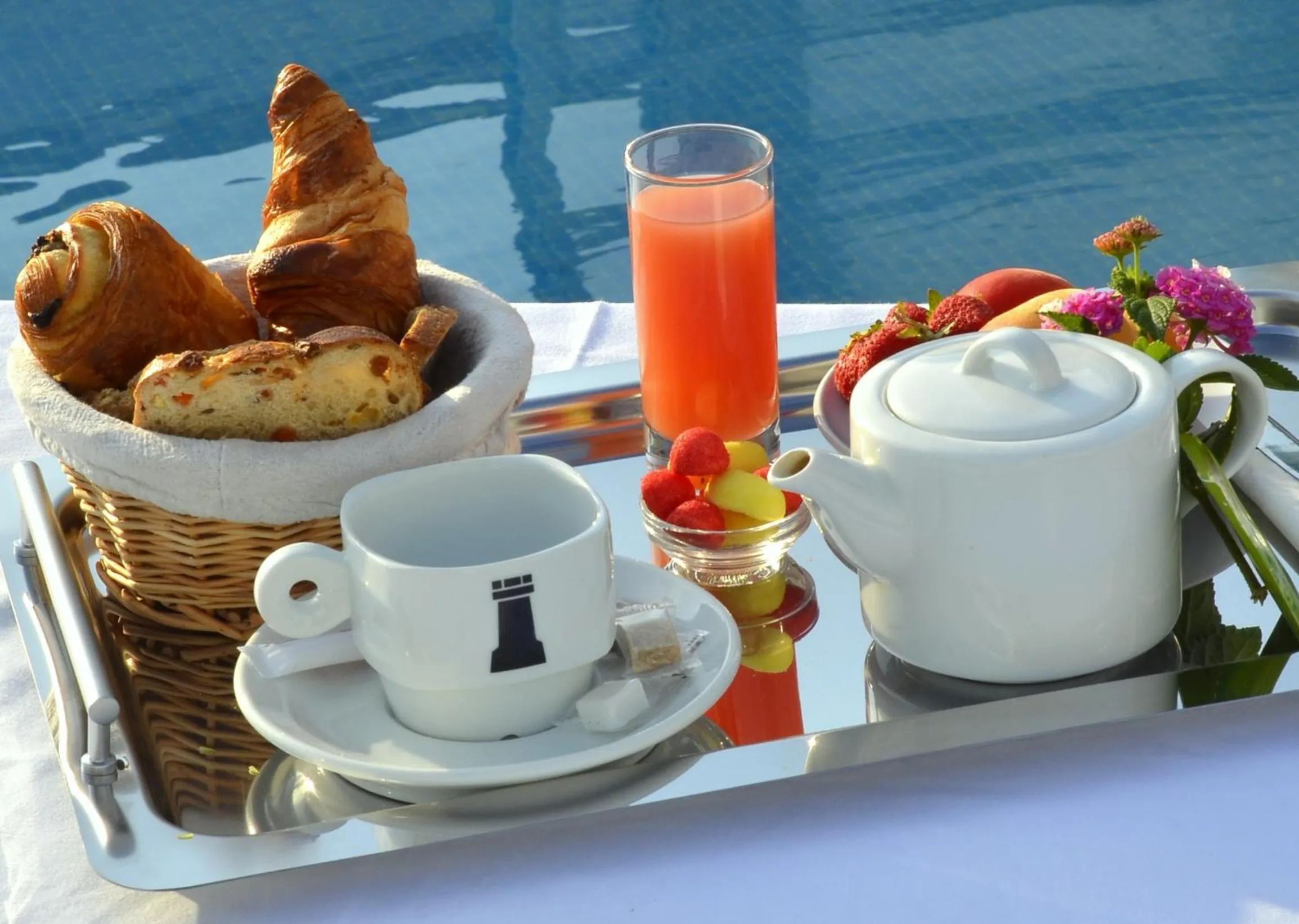 Buffet breakfast in Le Galion Hotel et Restaurant Canet Plage - Logis