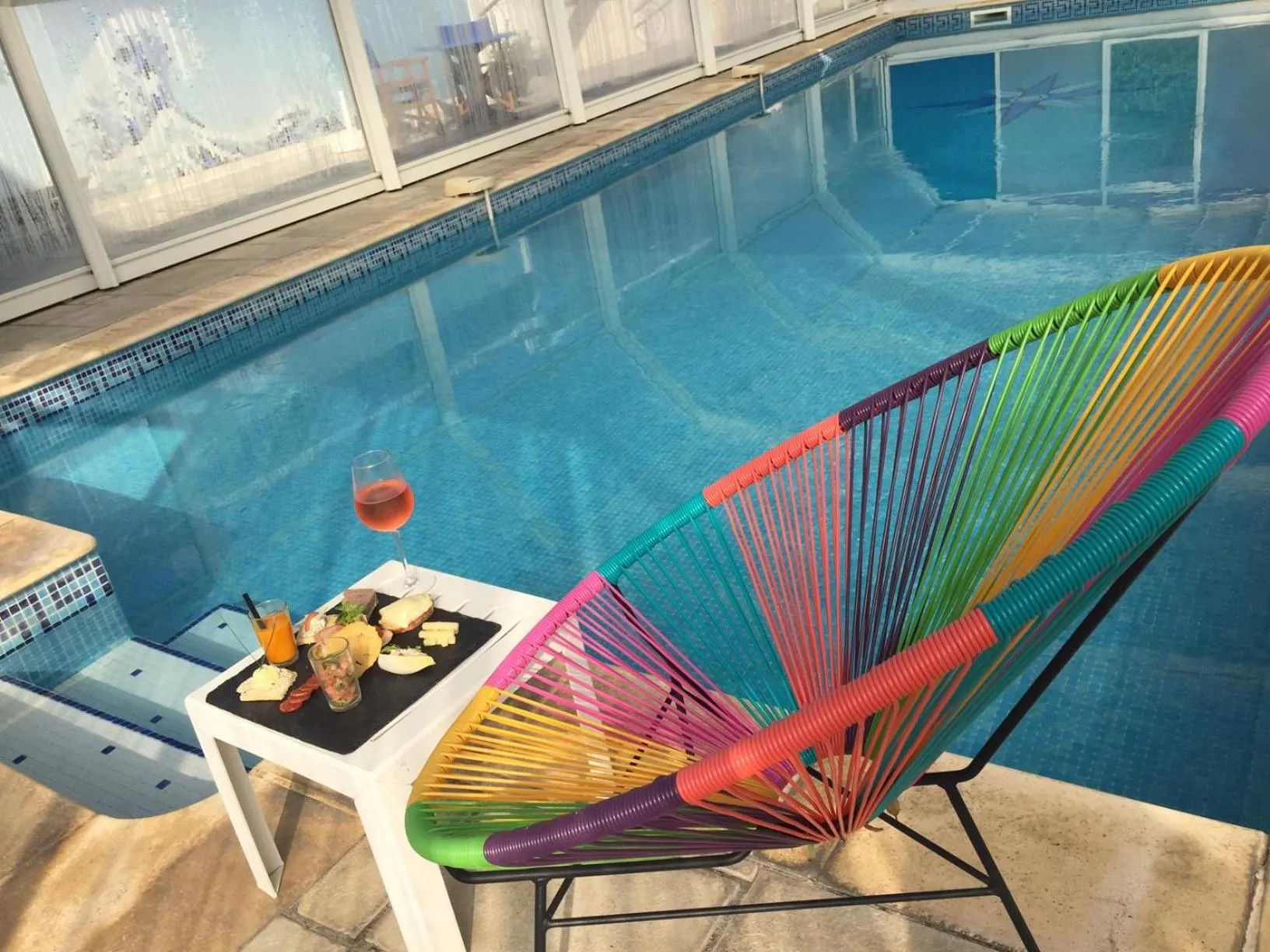 Swimming pool in Le Galion Hotel et Restaurant Canet Plage - Logis