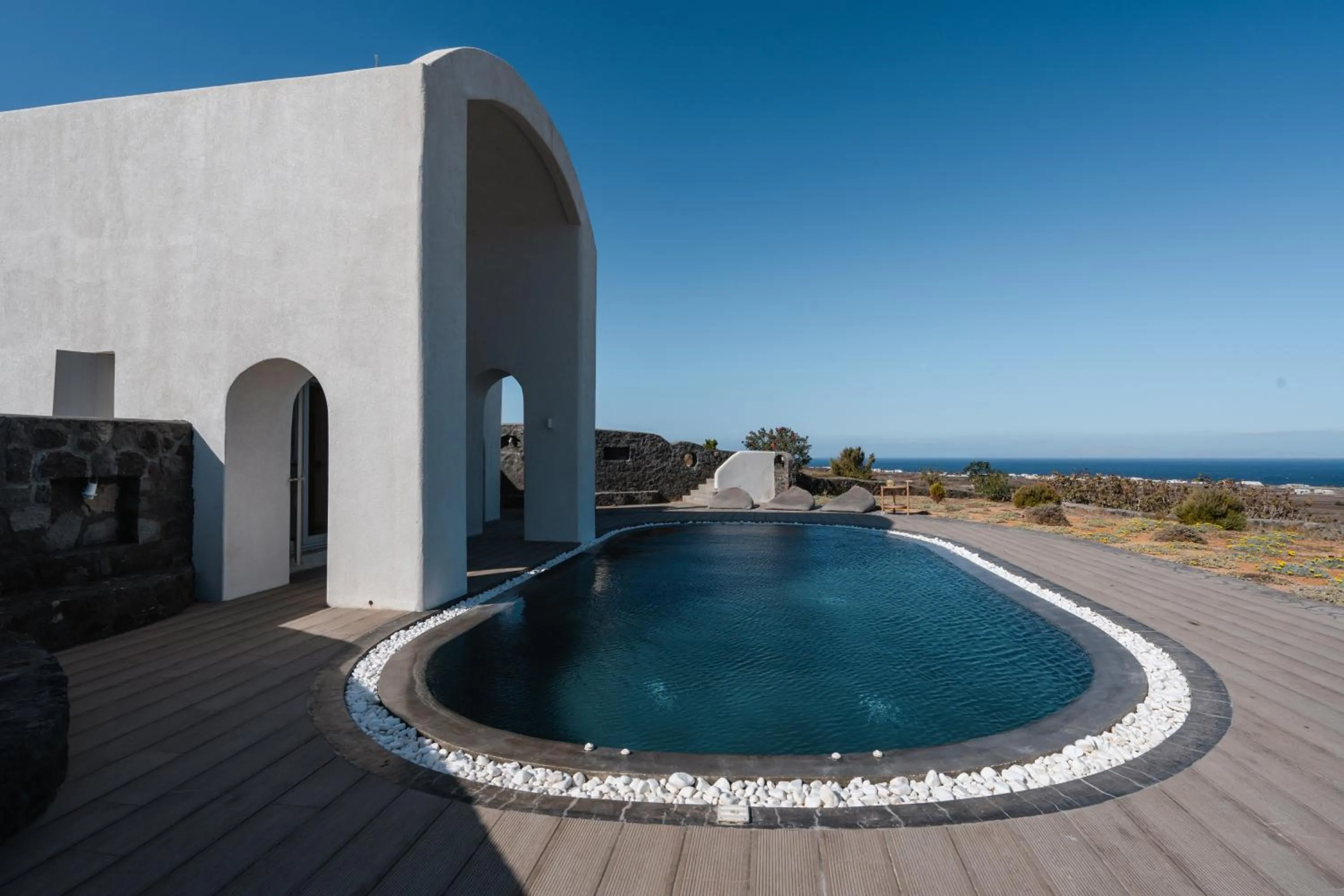 Bedroom in Danae Suites Santorini