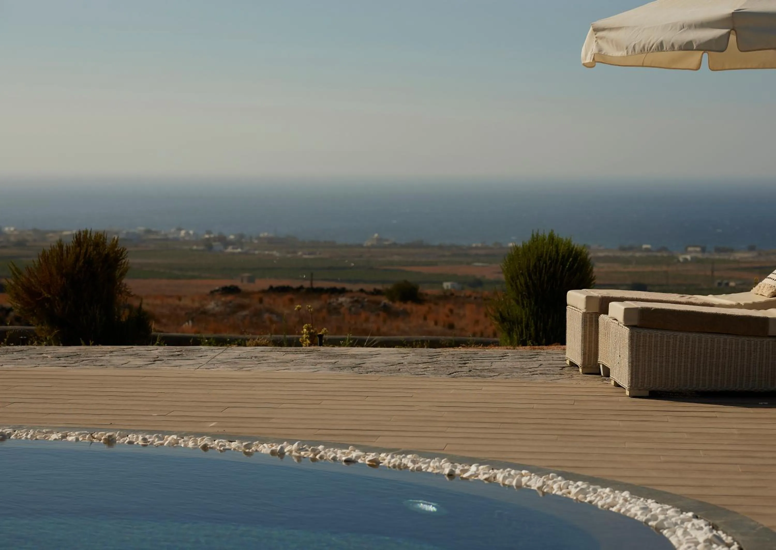 Natural landscape in Danae Suites Santorini