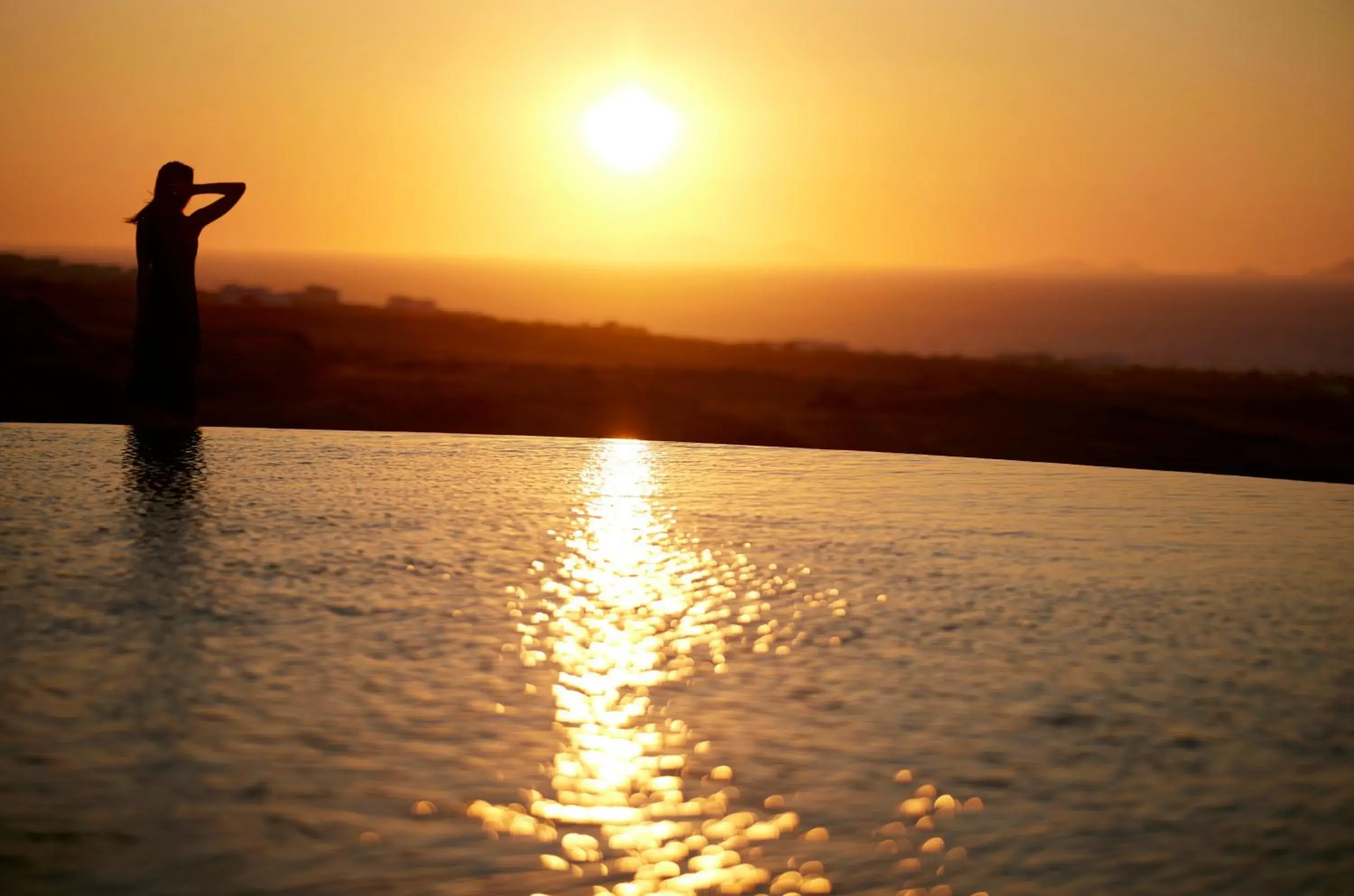 Swimming pool in Danae Suites Santorini Swimming pool in Danae Suites Santorini