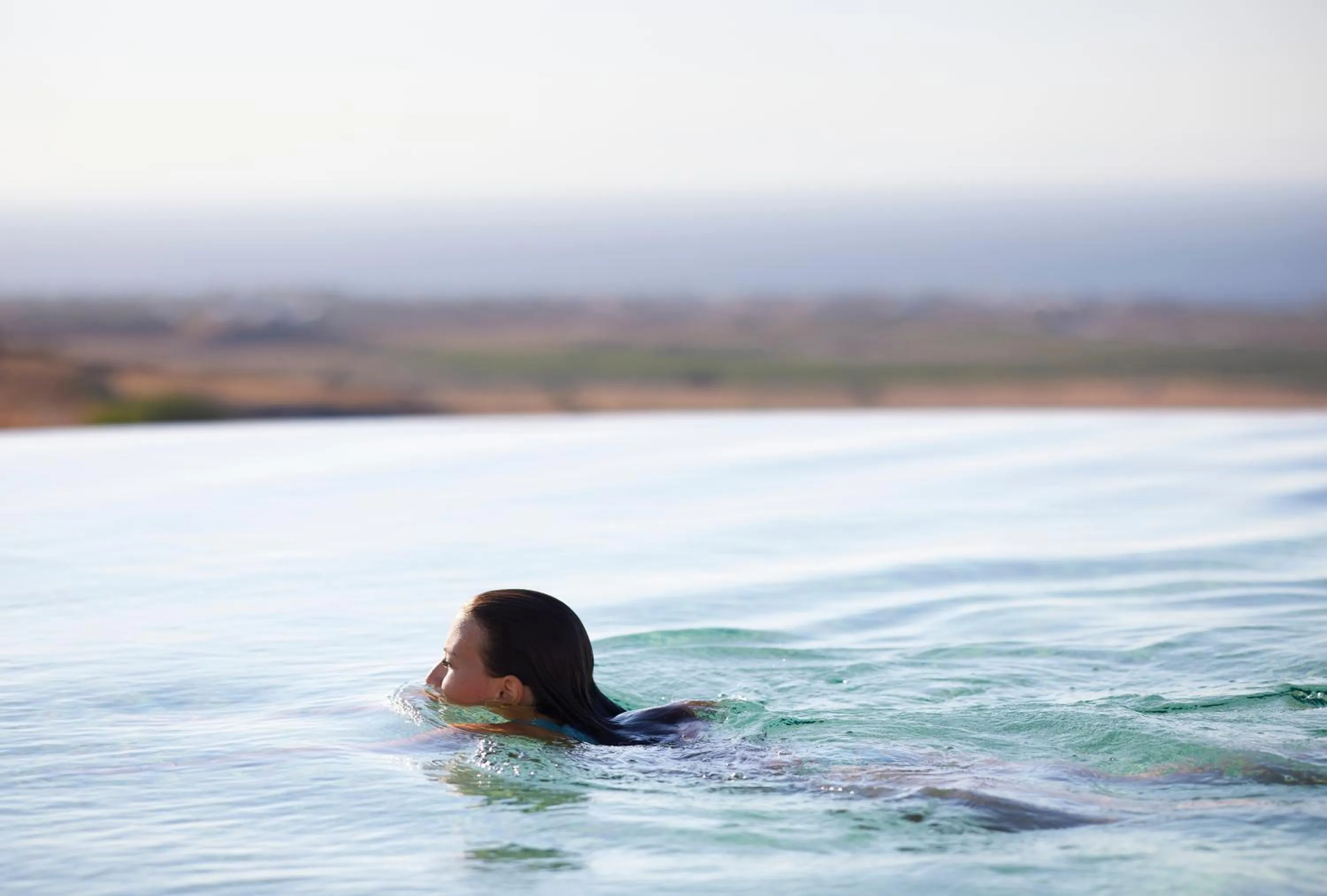 Pool view in Danae Suites Santorini