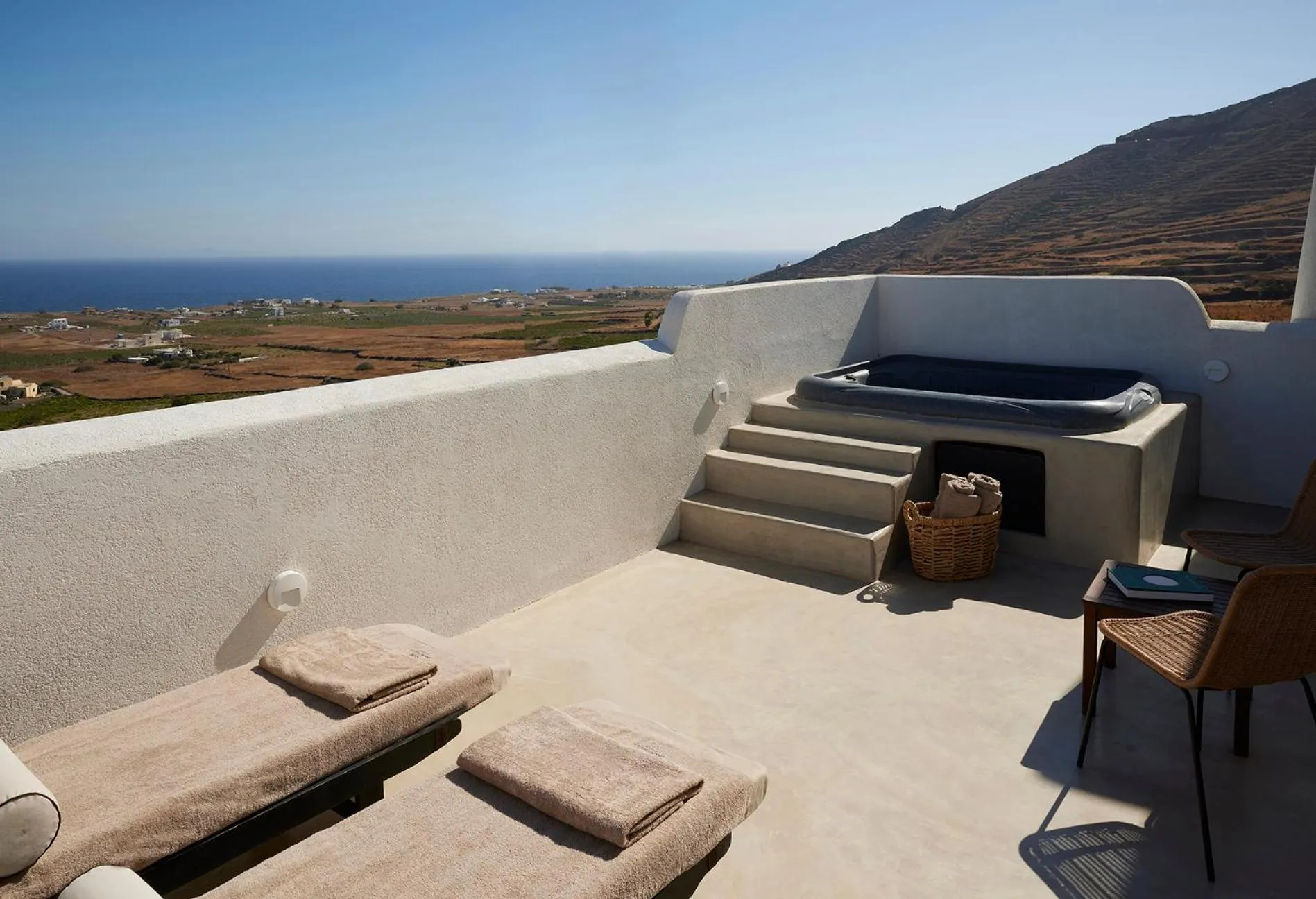 Natural landscape in Danae Suites Santorini