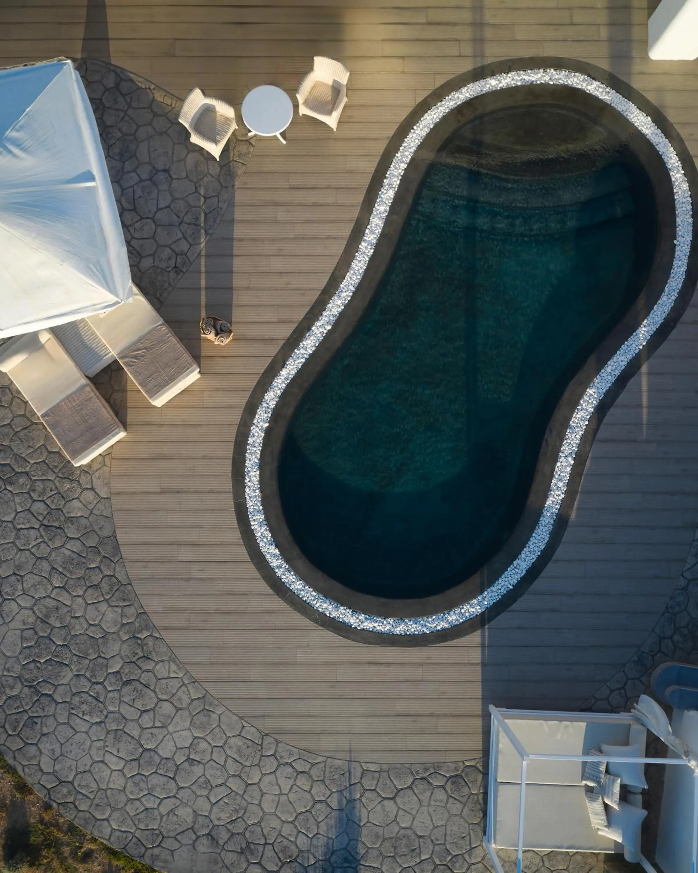 Swimming pool in Danae Suites Santorini