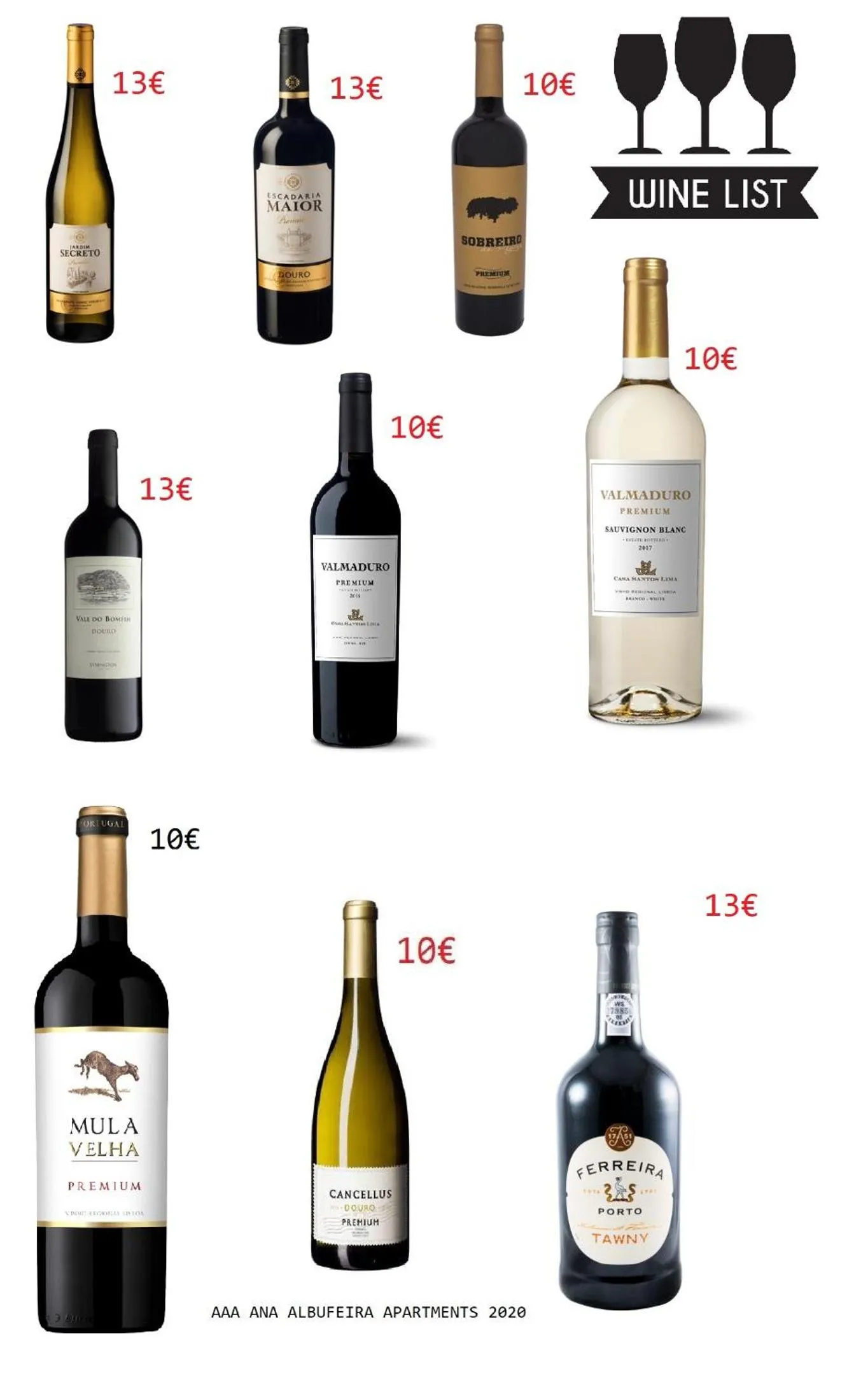 Alcoholic drinks in AAA Ana Albufeira Apartments