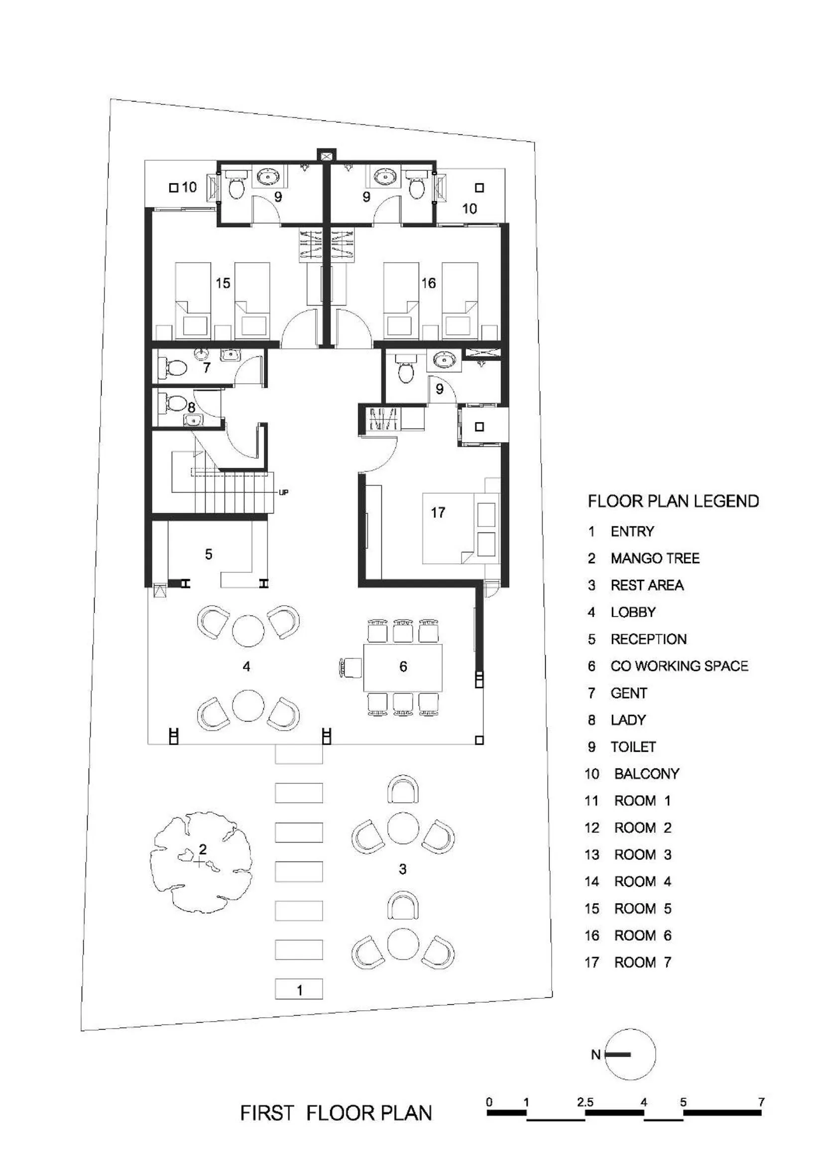 Area and facilities in The Eight Ratvithi House