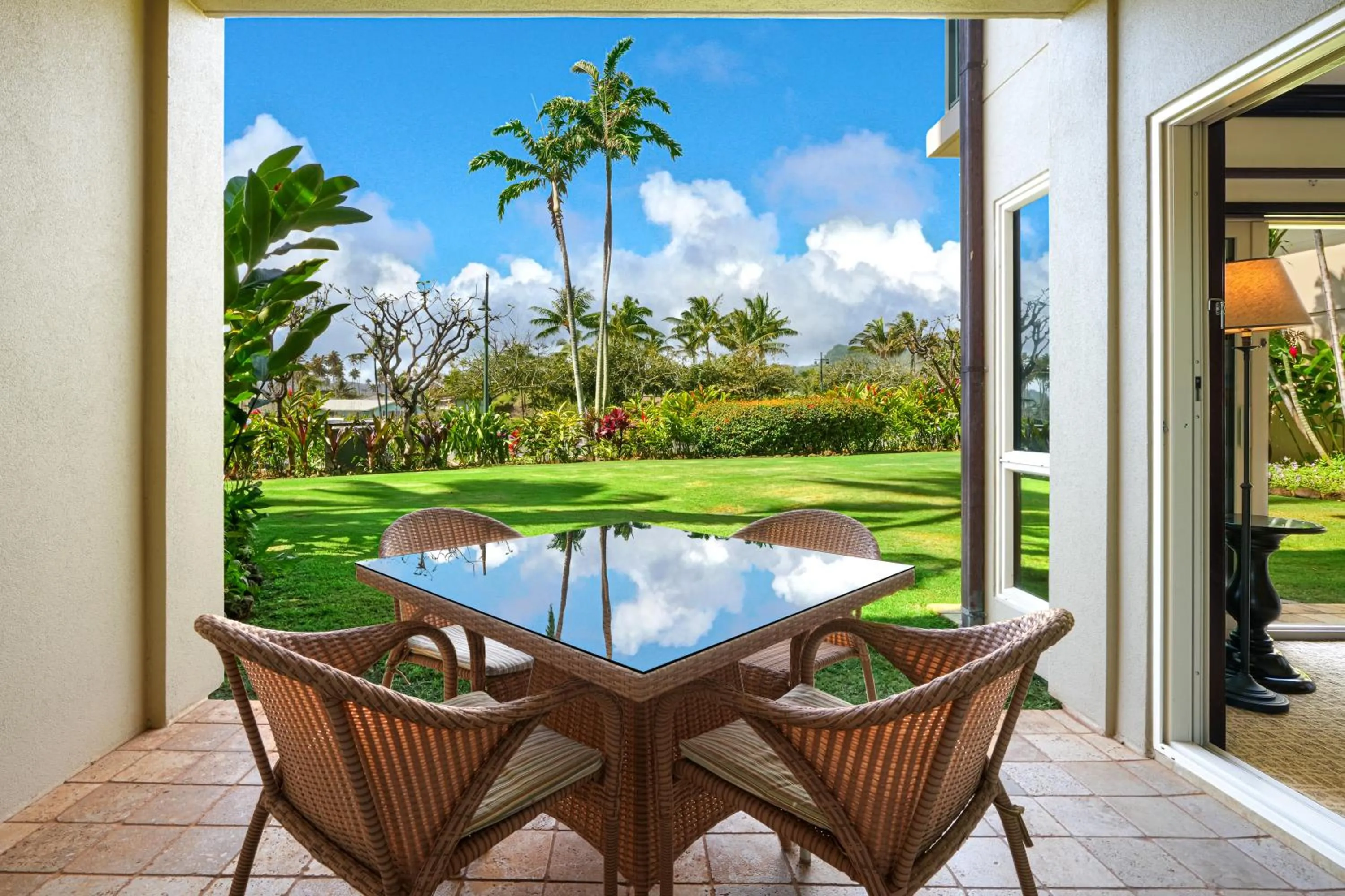 Patio in Waipouli Beach Resort and Spa Kauai by OUTRIGGER