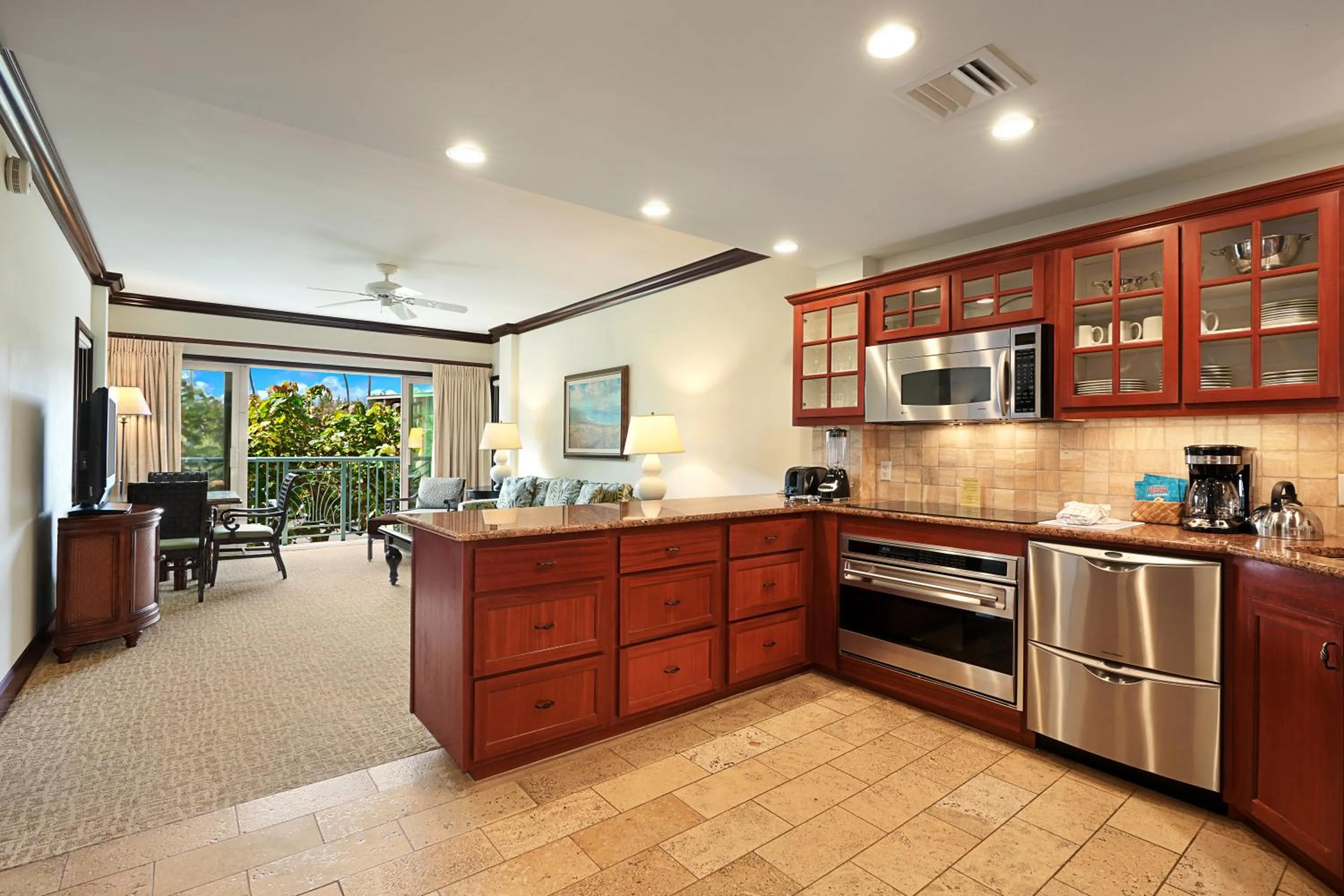 Kitchen or kitchenette in Waipouli Beach Resort and Spa Kauai by OUTRIGGER
