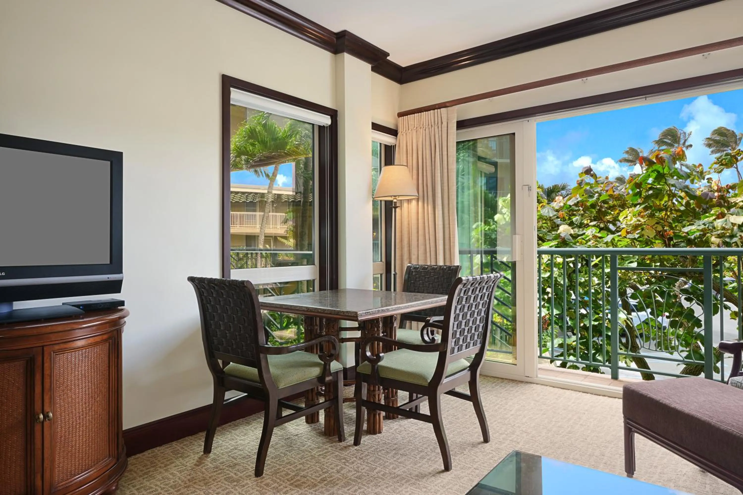 Dining area in Waipouli Beach Resort and Spa Kauai by OUTRIGGER