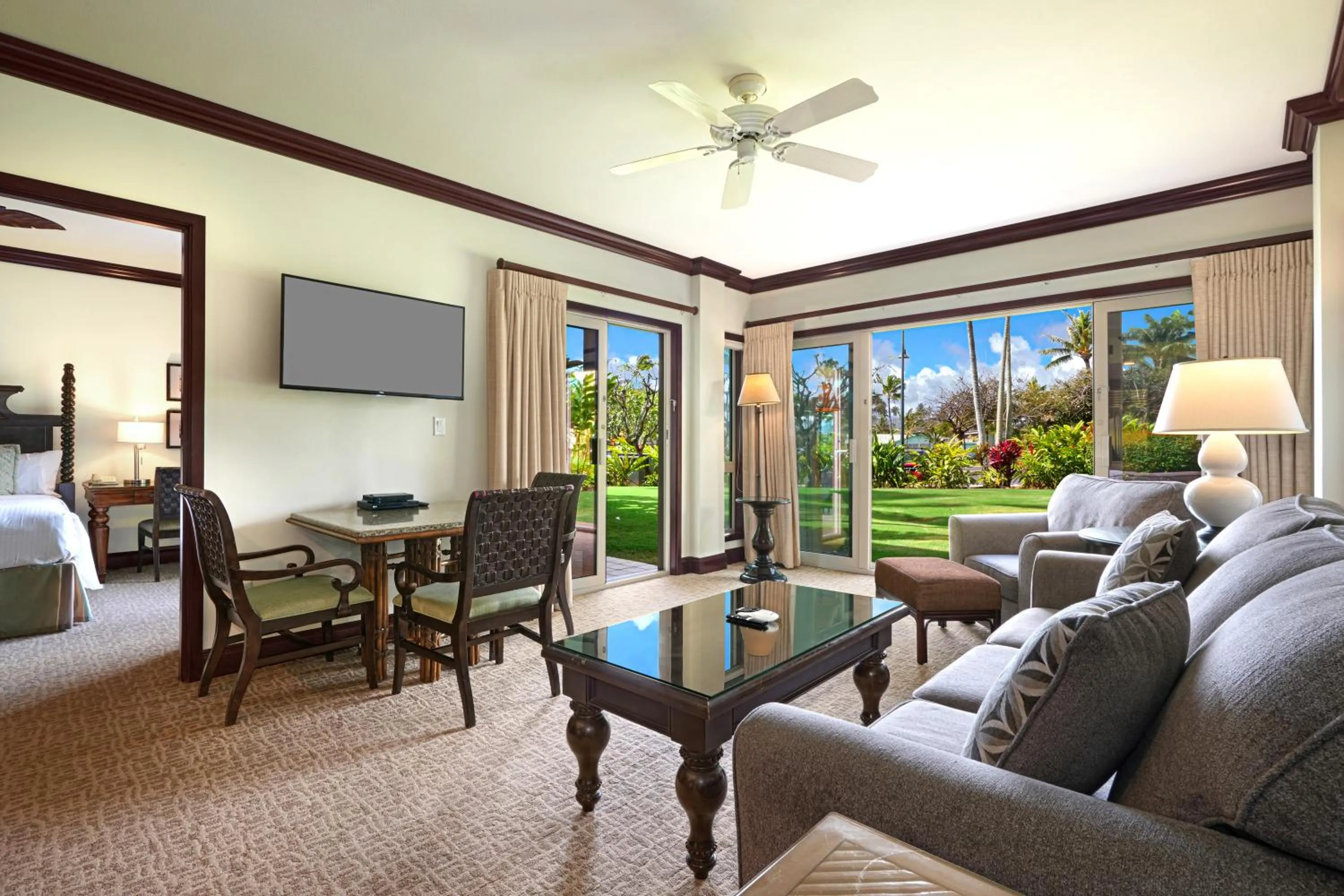 Living room in Waipouli Beach Resort and Spa Kauai by OUTRIGGER